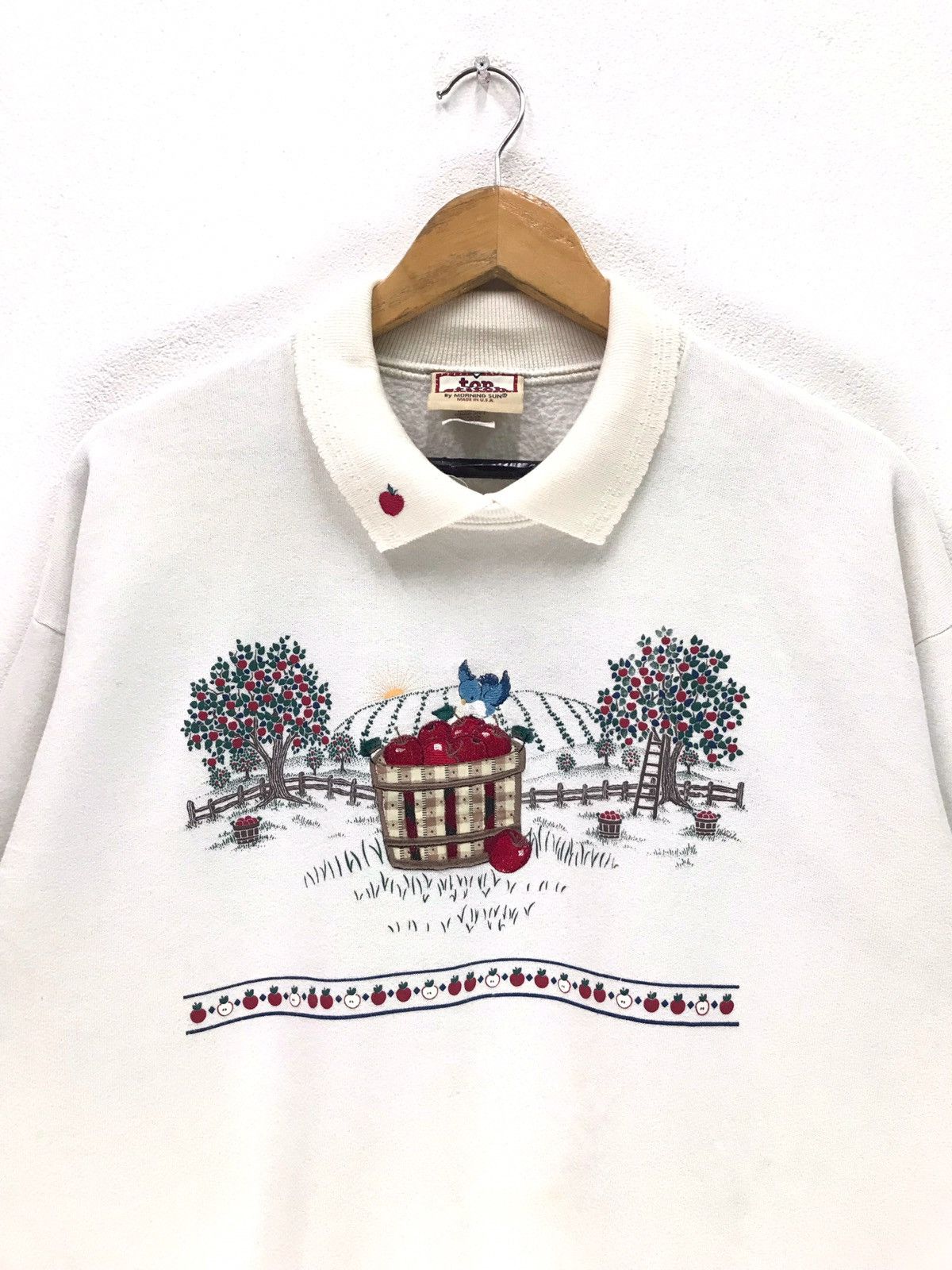 Vintage Vintage Morning Sun Bird Cherry Art Sweatshirt Size US L / EU 52-54 / 3 - 2 Thumbnail