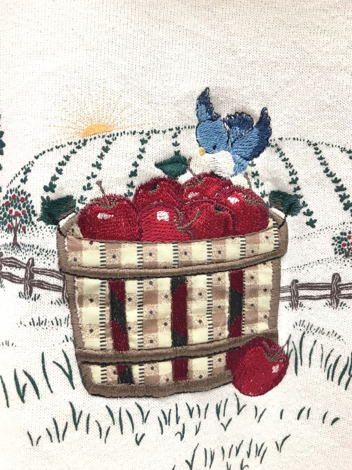 Vintage Vintage Morning Sun Bird Cherry Art Sweatshirt Size US L / EU 52-54 / 3 - 4 Thumbnail