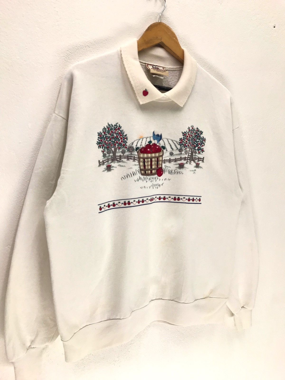 Vintage Vintage Morning Sun Bird Cherry Art Sweatshirt Size US L / EU 52-54 / 3 - 5 Thumbnail