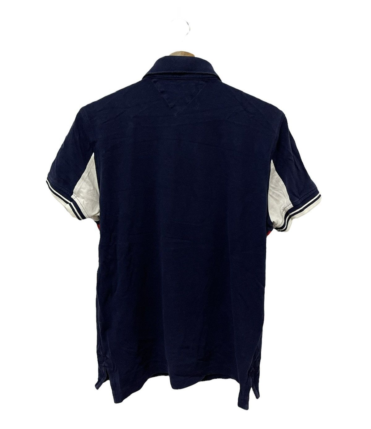 Tommy Hilfiger × Vintage Vintage Tommy Hilfiger Colour Block Half Button ShortSleeve Size US S / EU 44-46 / 1 - 4 Thumbnail