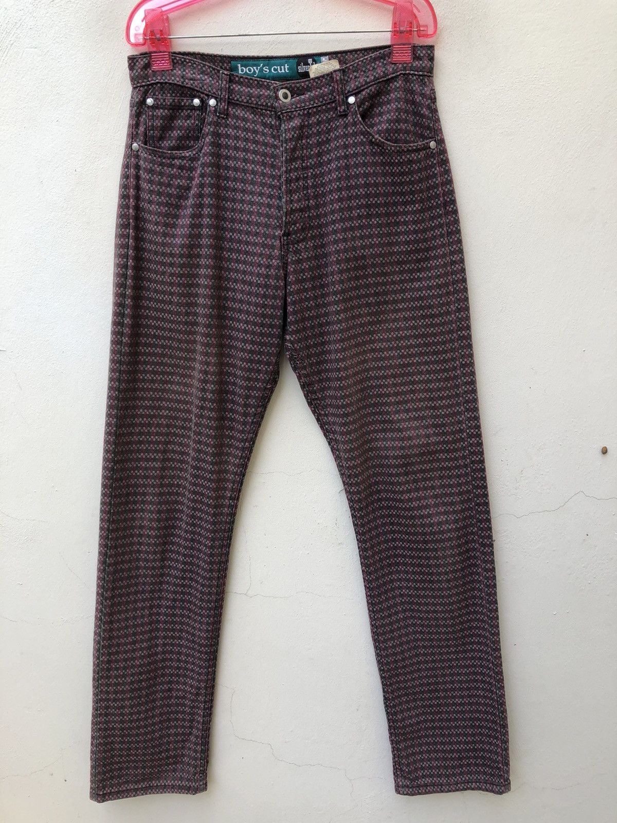 Levi's Vintage 90s Levi’s Silvertab Boy’s Cut Embroidery Checkered Size US 30 / EU 46 - 6 Thumbnail