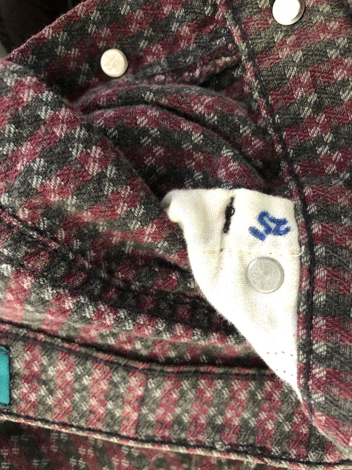Levi's Vintage 90s Levi’s Silvertab Boy’s Cut Embroidery Checkered Size US 30 / EU 46 - 20 Thumbnail
