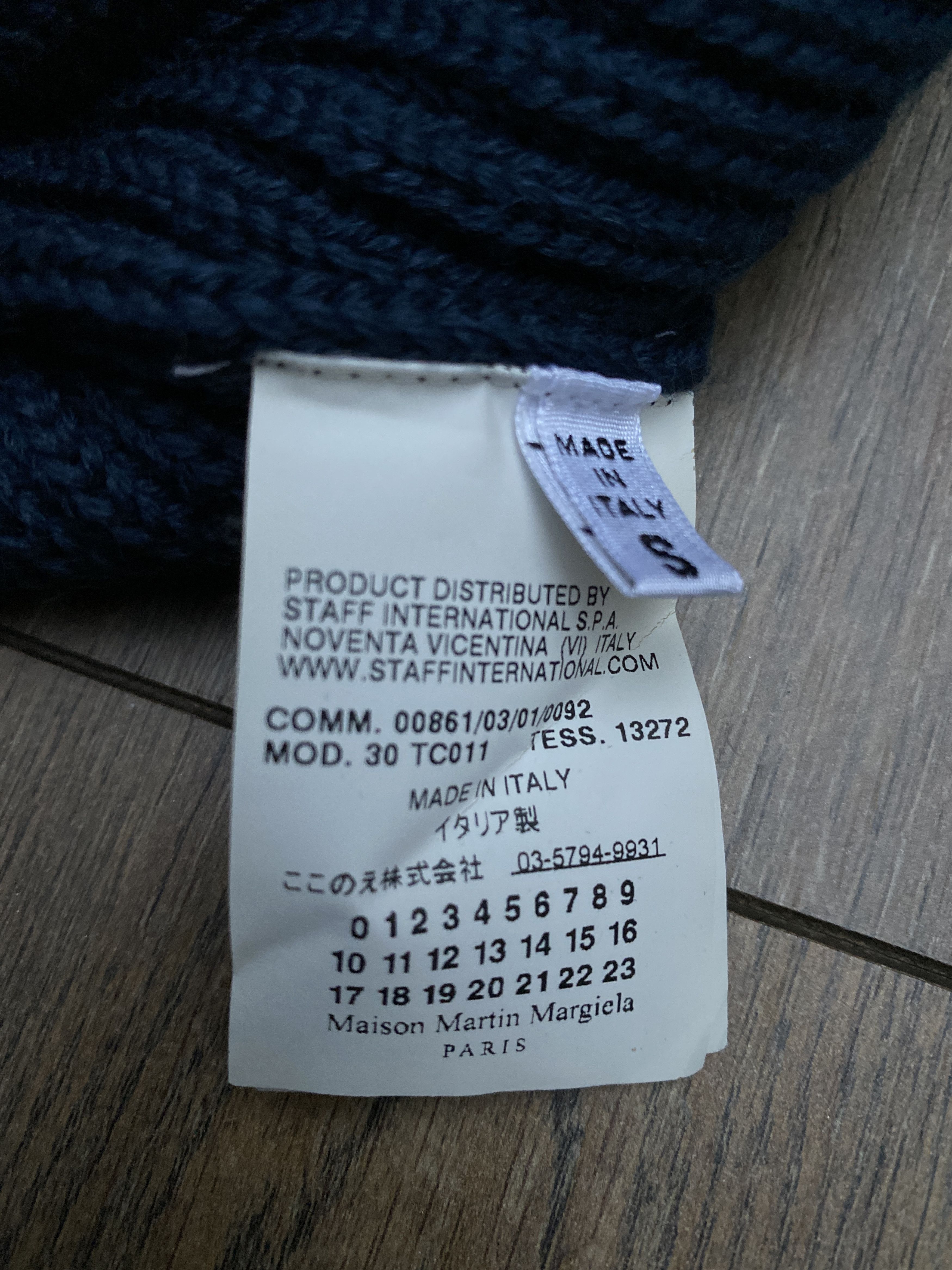 Maison Margiela Navy Wool Beanie Size ONE SIZE - 3 Thumbnail