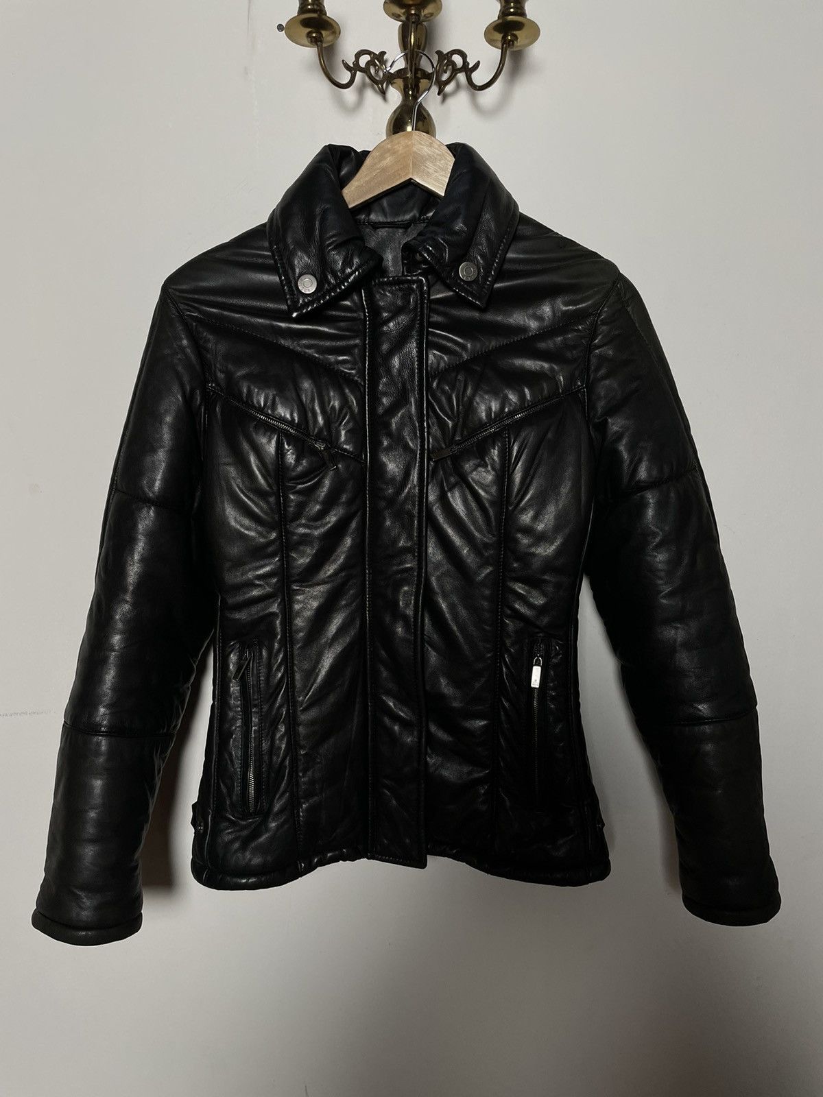 image of Gucci By Tom Ford Fw1998 Lambskin Quilted Puffer in Black, Men's (Size Small)