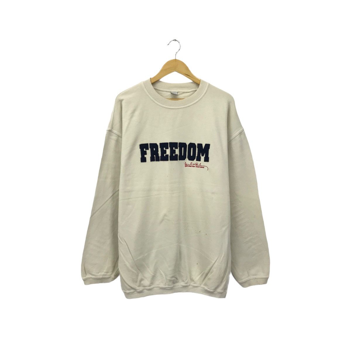 Japanese Brand × Vintage Vintage Freedom Sweatshirt CrewNeck Pullover Jumper Size US XL / EU 56 / 4 - 1 Thumbnail