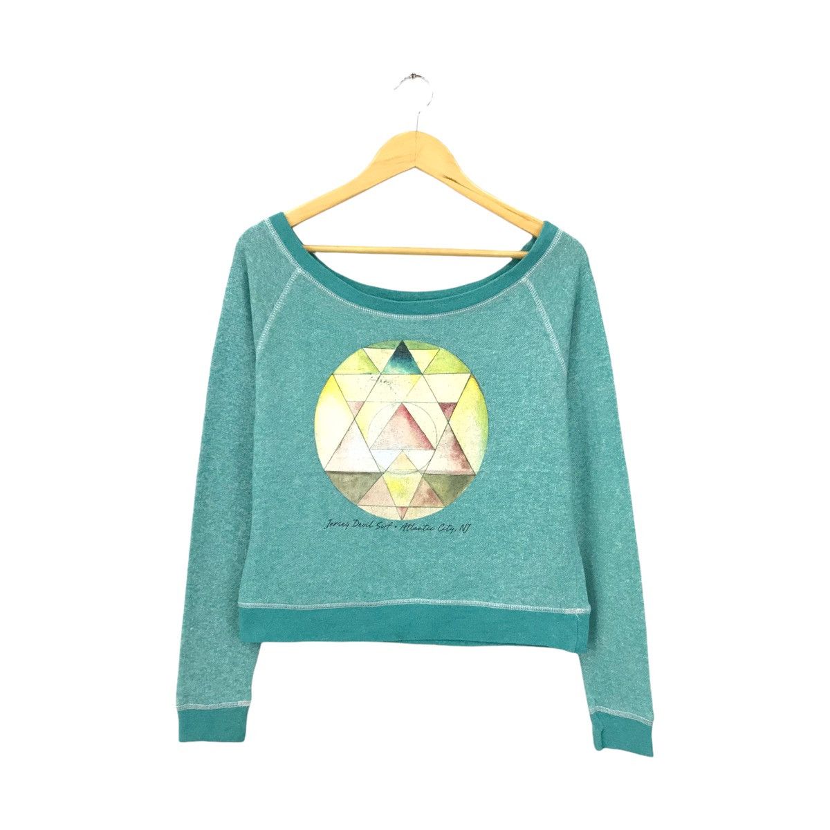 Vintage Vintage Coastal Classics Art Crop Top Sweatshirt Pullover Size US S / EU 44-46 / 1 - 1 Thumbnail