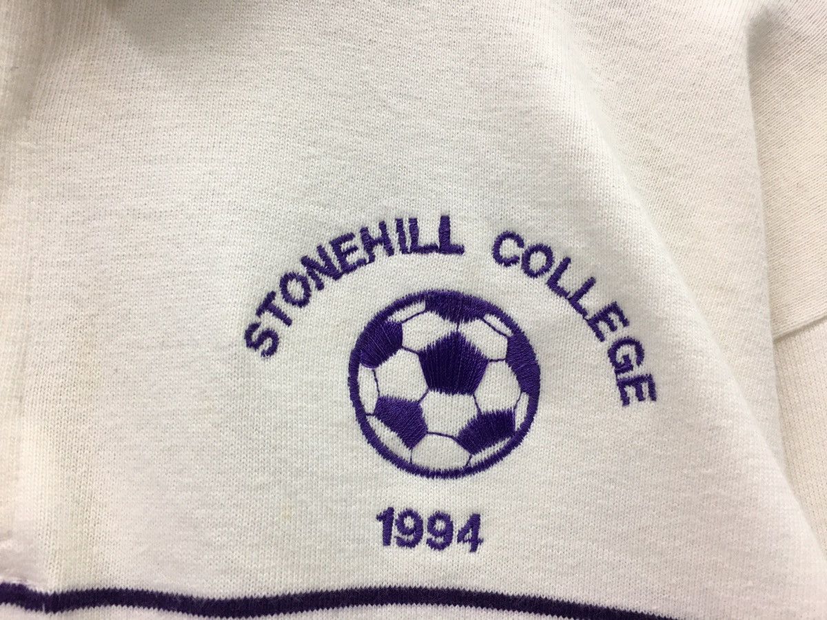 Vintage Vintage 90s 1994 Stonehill College Striped Rugby Shirt Size US L / EU 52-54 / 3 - 4 Thumbnail