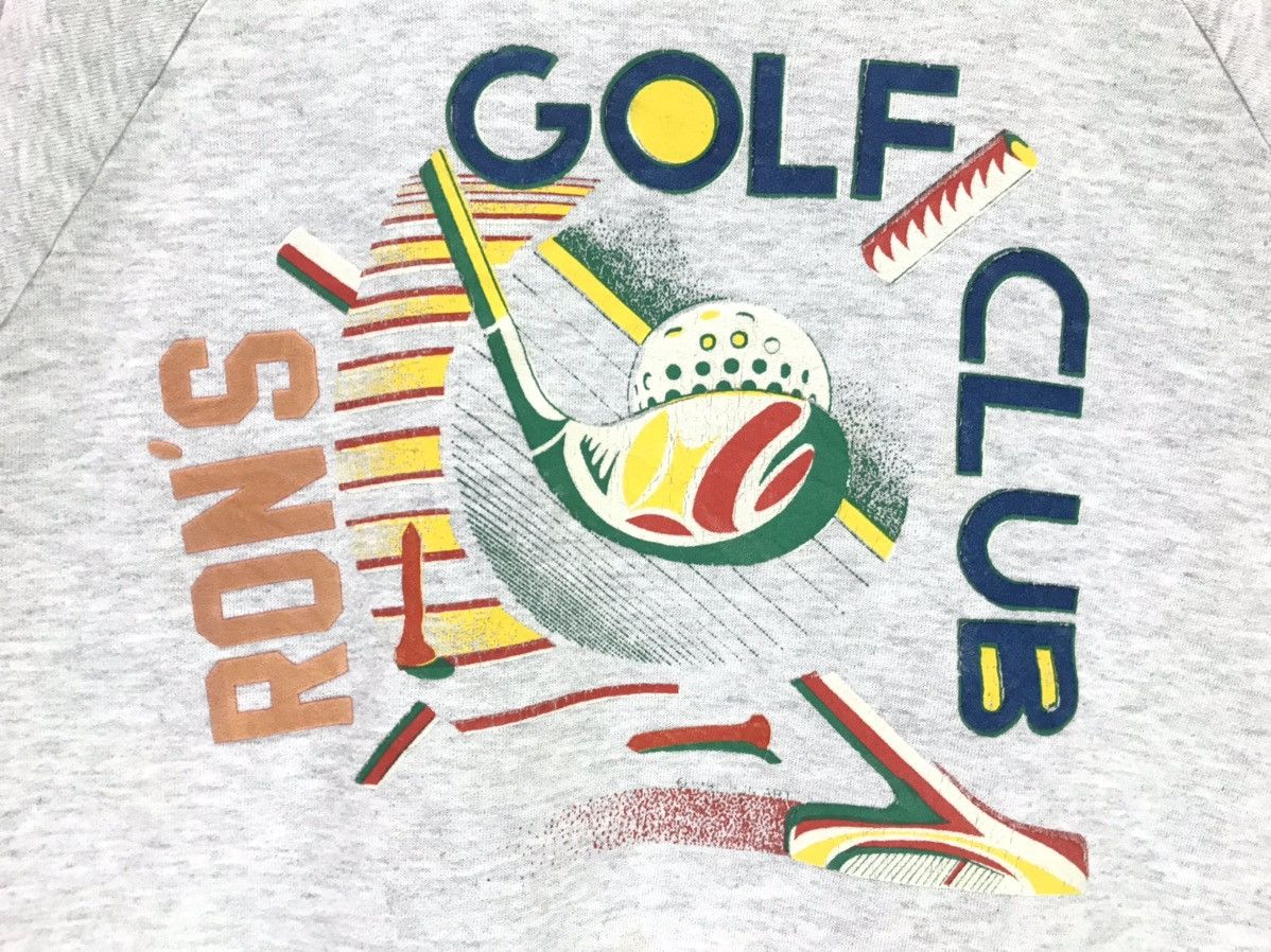 Jerzees × Sports Specialties × Vintage Vintage 90s Ron’s Golf Club Big Print Tiger Wood Sweater Size US M / EU 48-50 / 2 - 4 Thumbnail