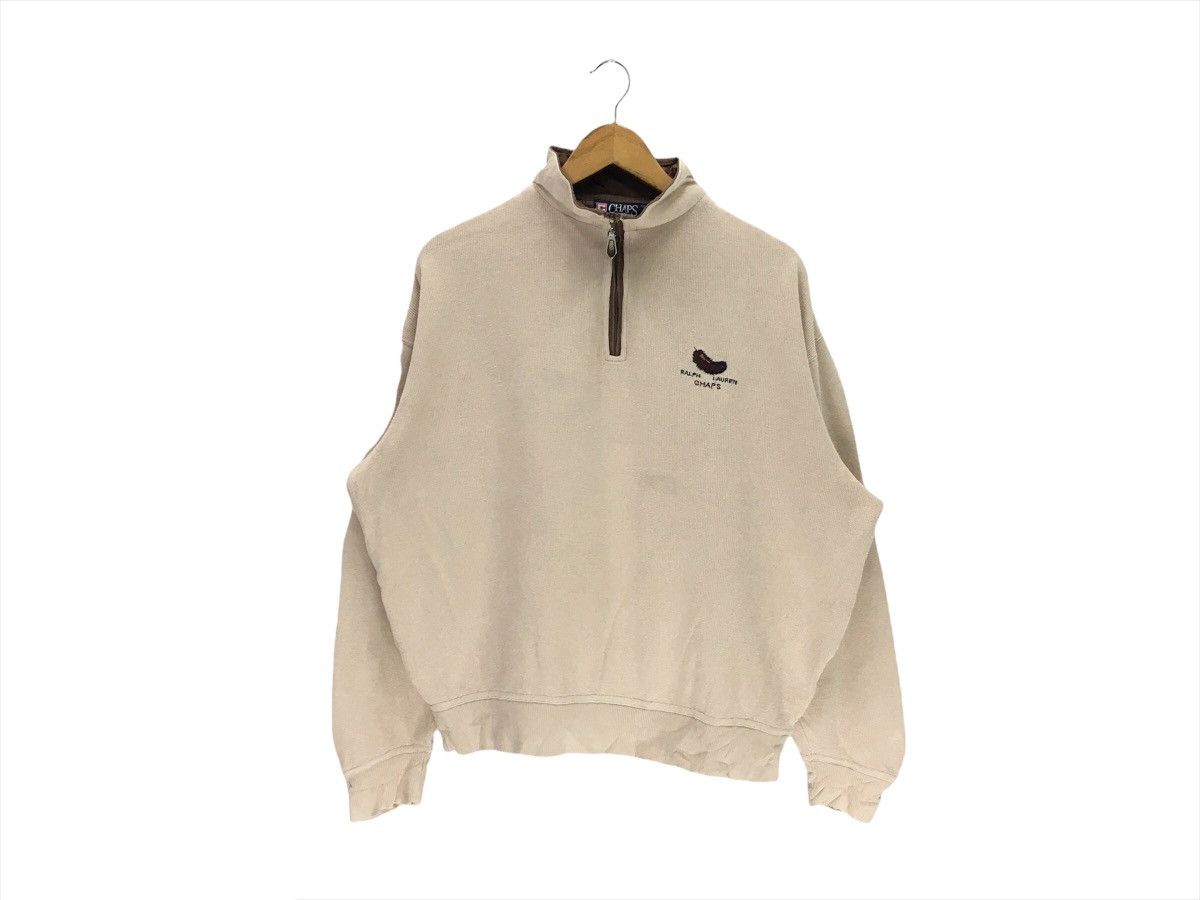 Chaps Ralph Lauren × Ralph Lauren × Vintage Vintage Chaps Ralph Lauren Half Zipper Sweater Size US L / EU 52-54 / 3 - 1 Thumbnail