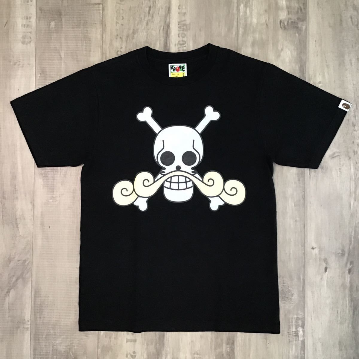 image of Bape× One Piece Nfs Limited Goal D. Roger Flagmark T-Shirt in Black, Men's (Size Small)