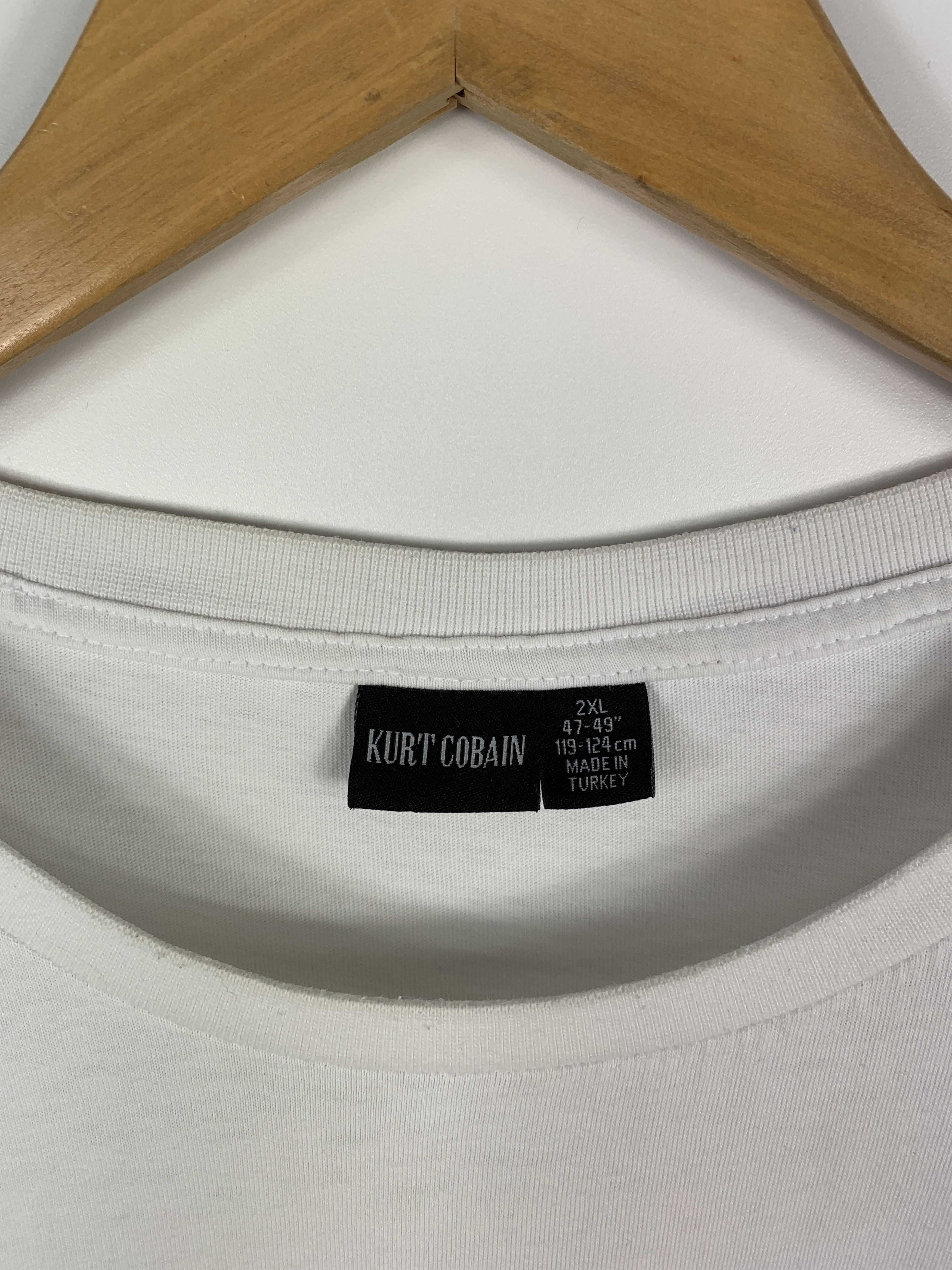 Band Tees × Nirvana Mens 2019 Nirvana Kurt Cobain T-shirt White Size XXL Size US XXL / EU 58 / 5 - 7 Thumbnail