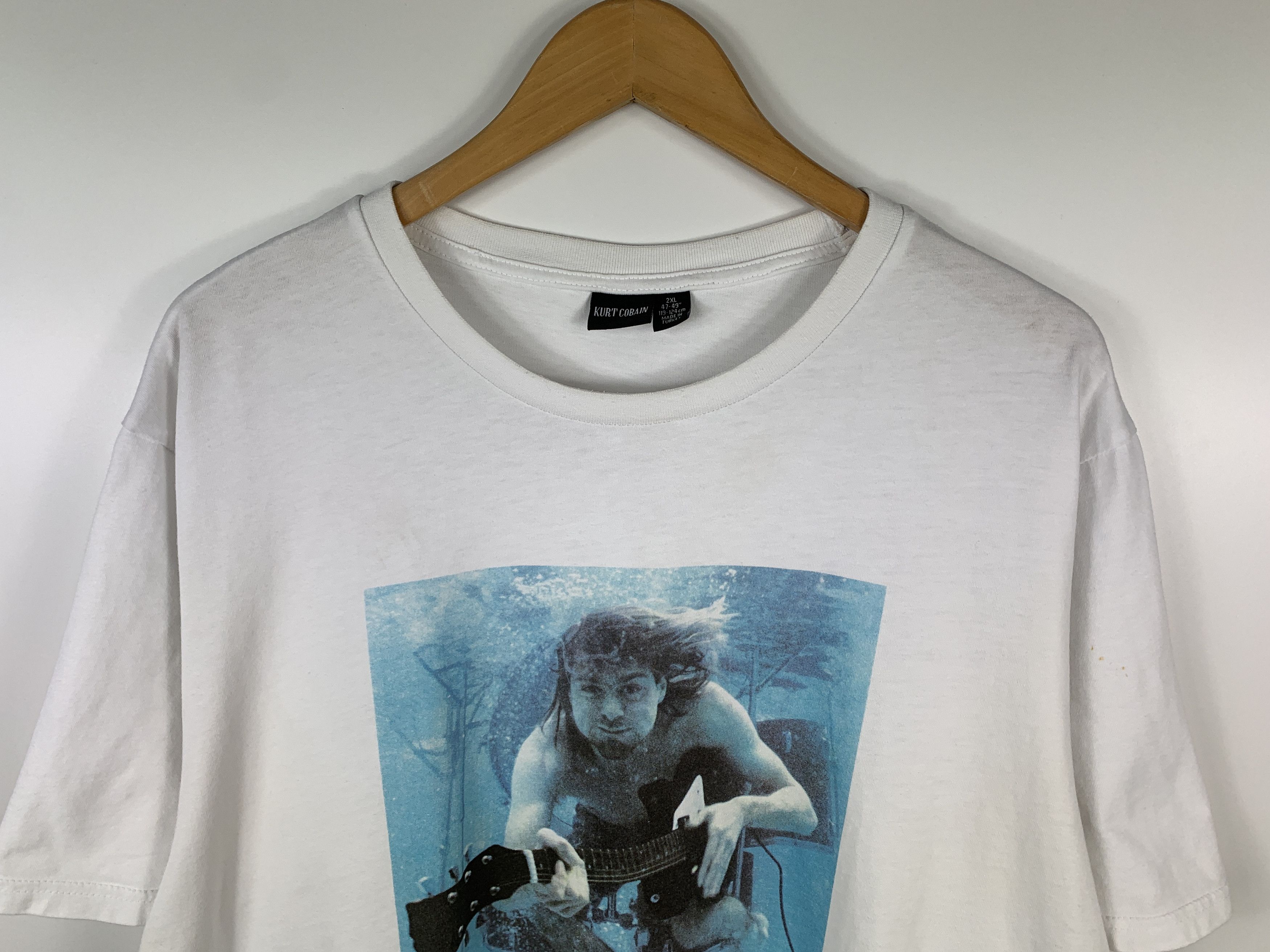 Band Tees × Nirvana Mens 2019 Nirvana Kurt Cobain T-shirt White Size XXL Size US XXL / EU 58 / 5 - 2 Thumbnail