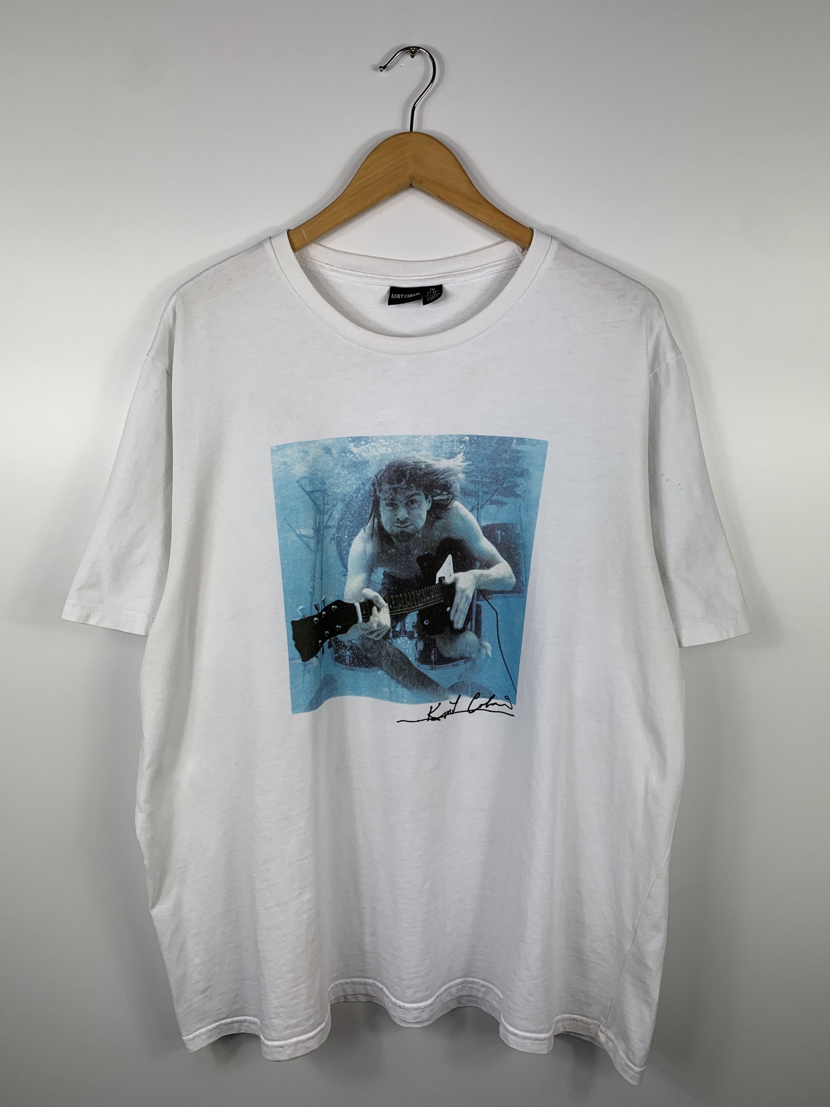 Band Tees × Nirvana Mens 2019 Nirvana Kurt Cobain T-shirt White Size XXL Size US XXL / EU 58 / 5 - 1 Thumbnail