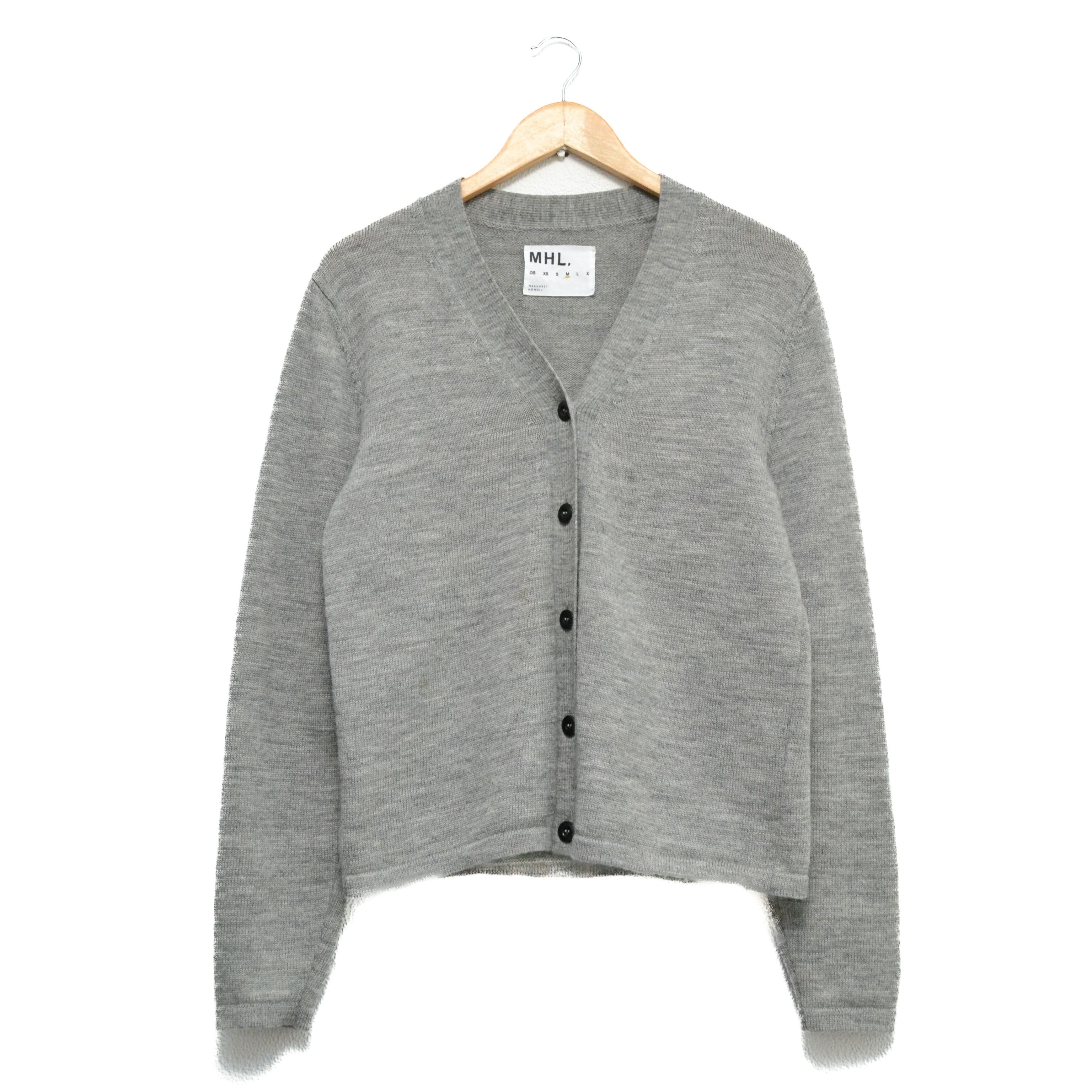 Margaret Howell 100% Wool Designer Gray Cardigan