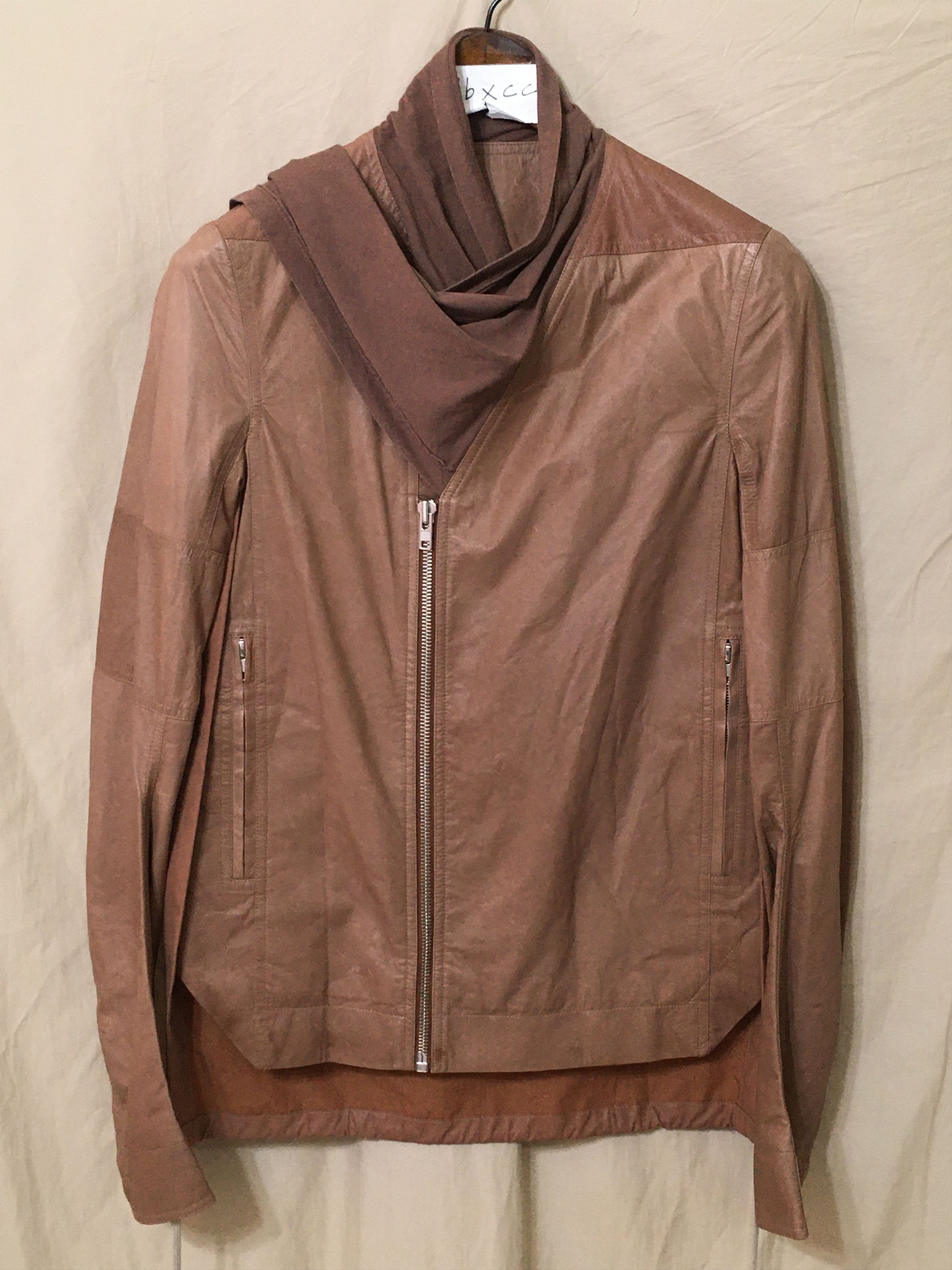 image of Rick Owens Ss15 Faun Sliced Biker in Orange, Men's (Size Small)