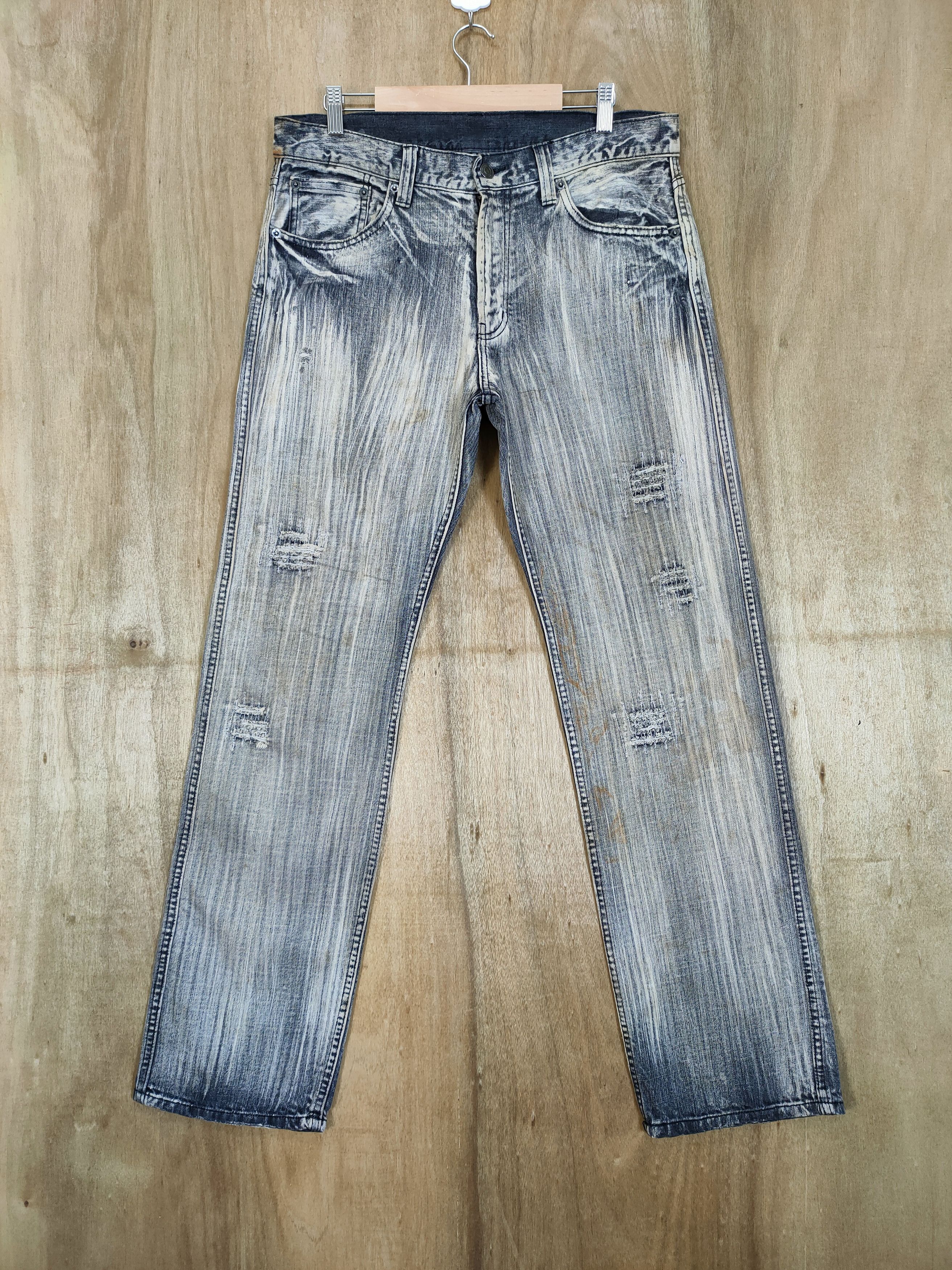 Japanese Brand VINTAGE JAPANESE STRAIGHT FADED JEANS DENIM PANTS Size US 34 / EU 50 - 1 Thumbnail