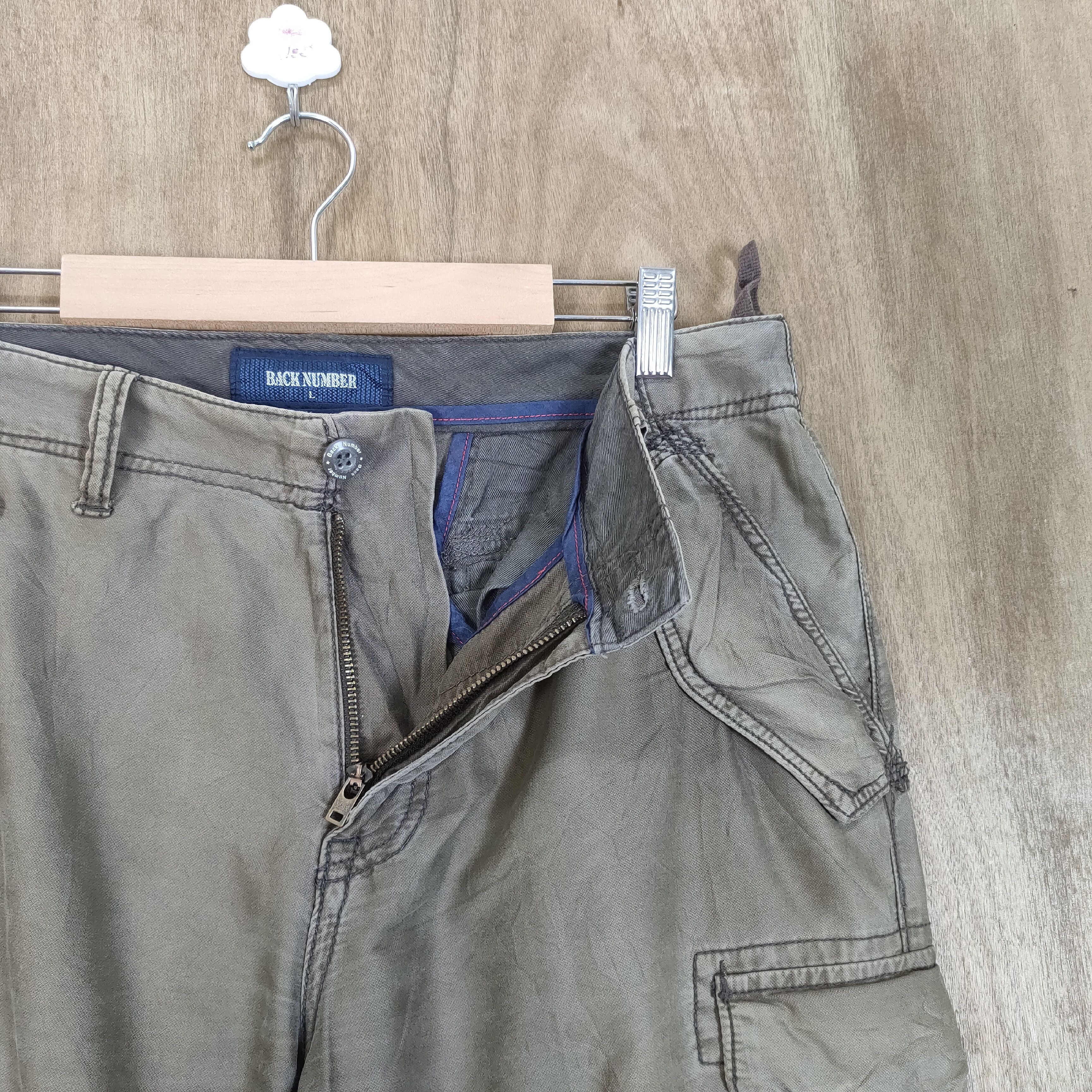 Japanese Brand VINTAGE BACK NUMBER FADED CARGO PANTS Size US 34 / EU 50 - 10 Thumbnail