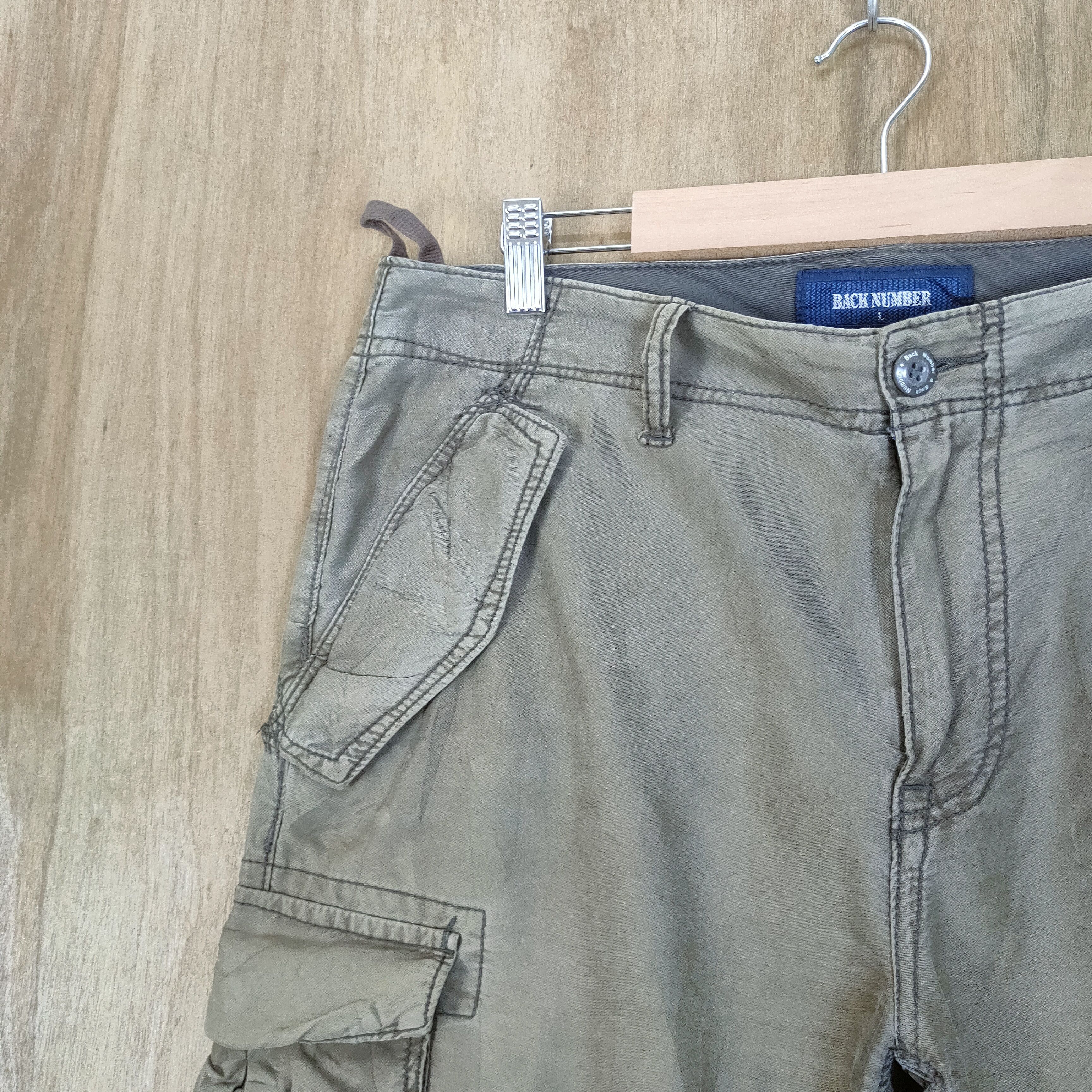 Japanese Brand VINTAGE BACK NUMBER FADED CARGO PANTS Size US 34 / EU 50 - 5 Thumbnail