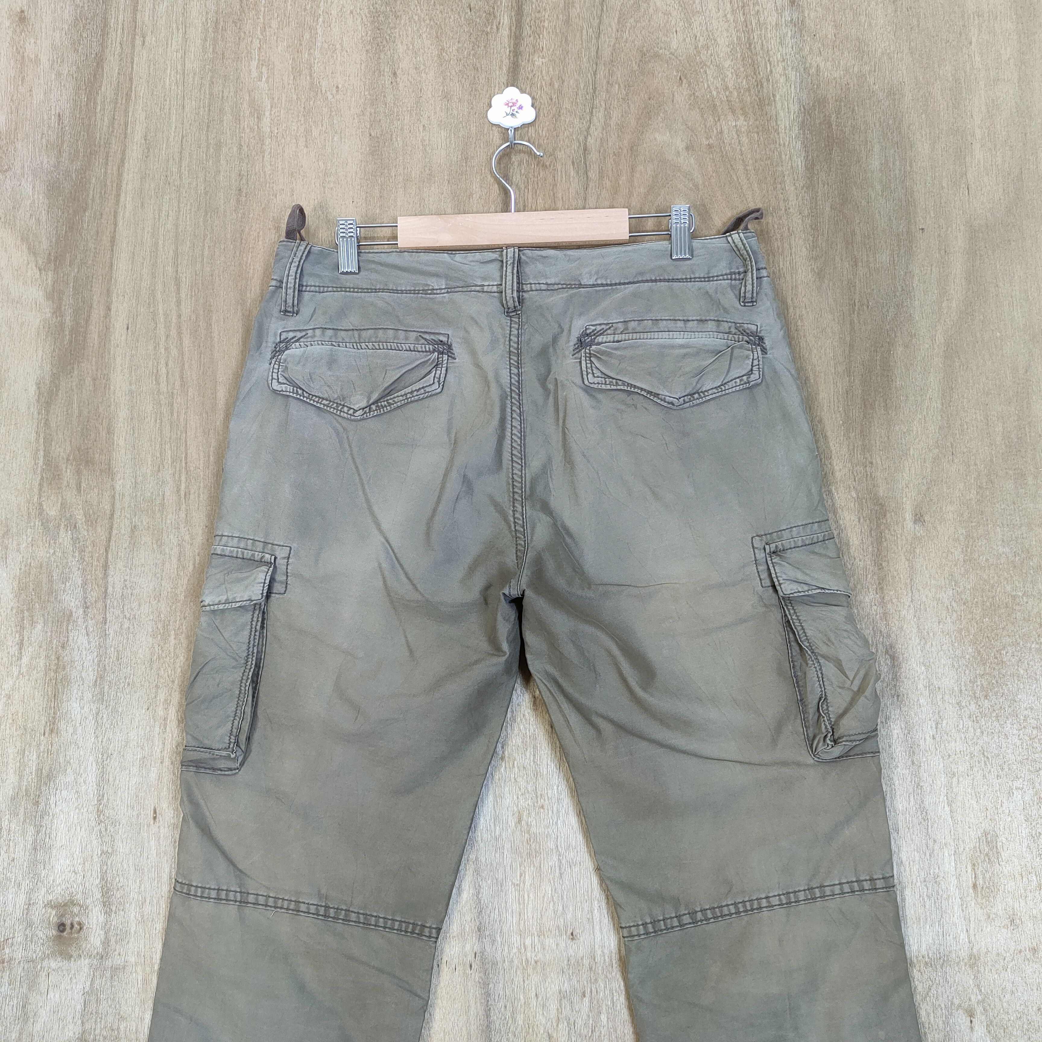 Japanese Brand VINTAGE BACK NUMBER FADED CARGO PANTS Size US 34 / EU 50 - 8 Thumbnail