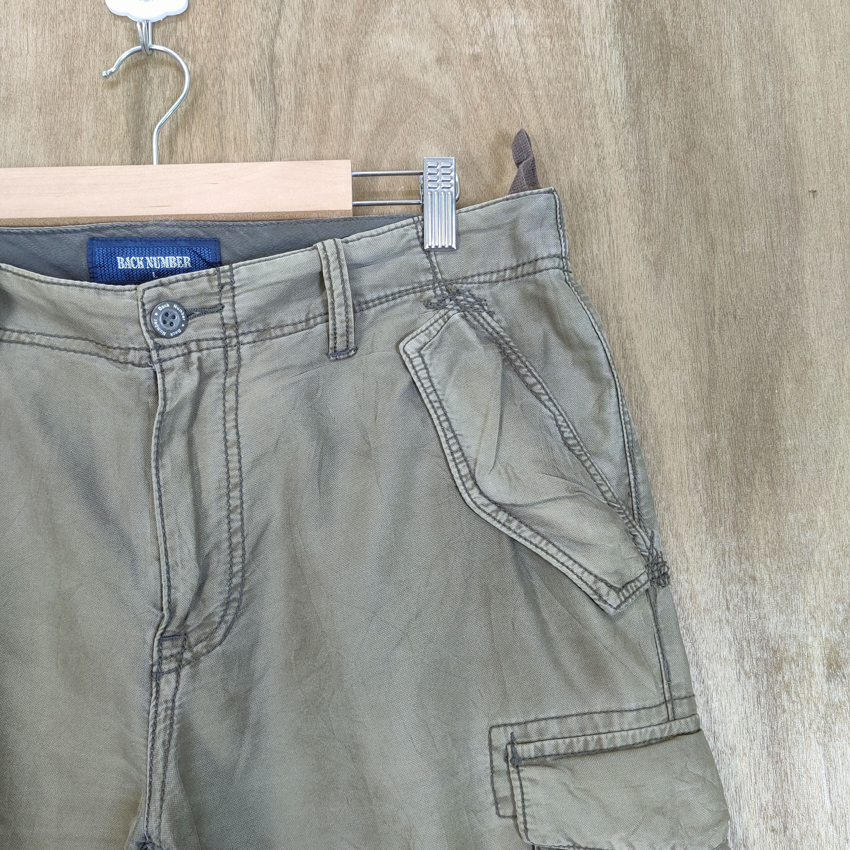 Japanese Brand VINTAGE BACK NUMBER FADED CARGO PANTS Size US 34 / EU 50 - 6 Thumbnail
