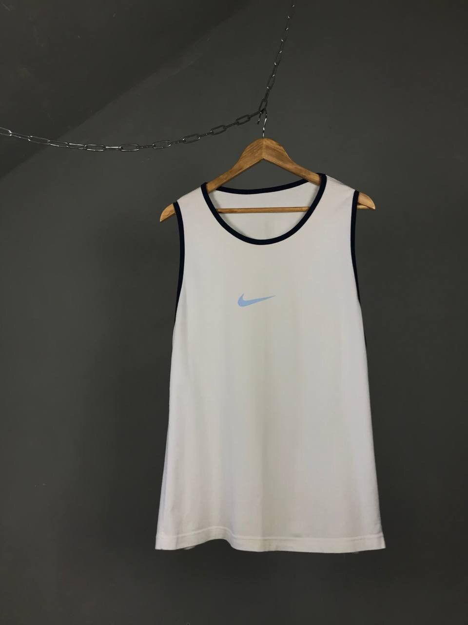 Nike × Vintage Nike swoosh streetwear vintage center logo tee Size US L / EU 52-54 / 3 - 1 Thumbnail