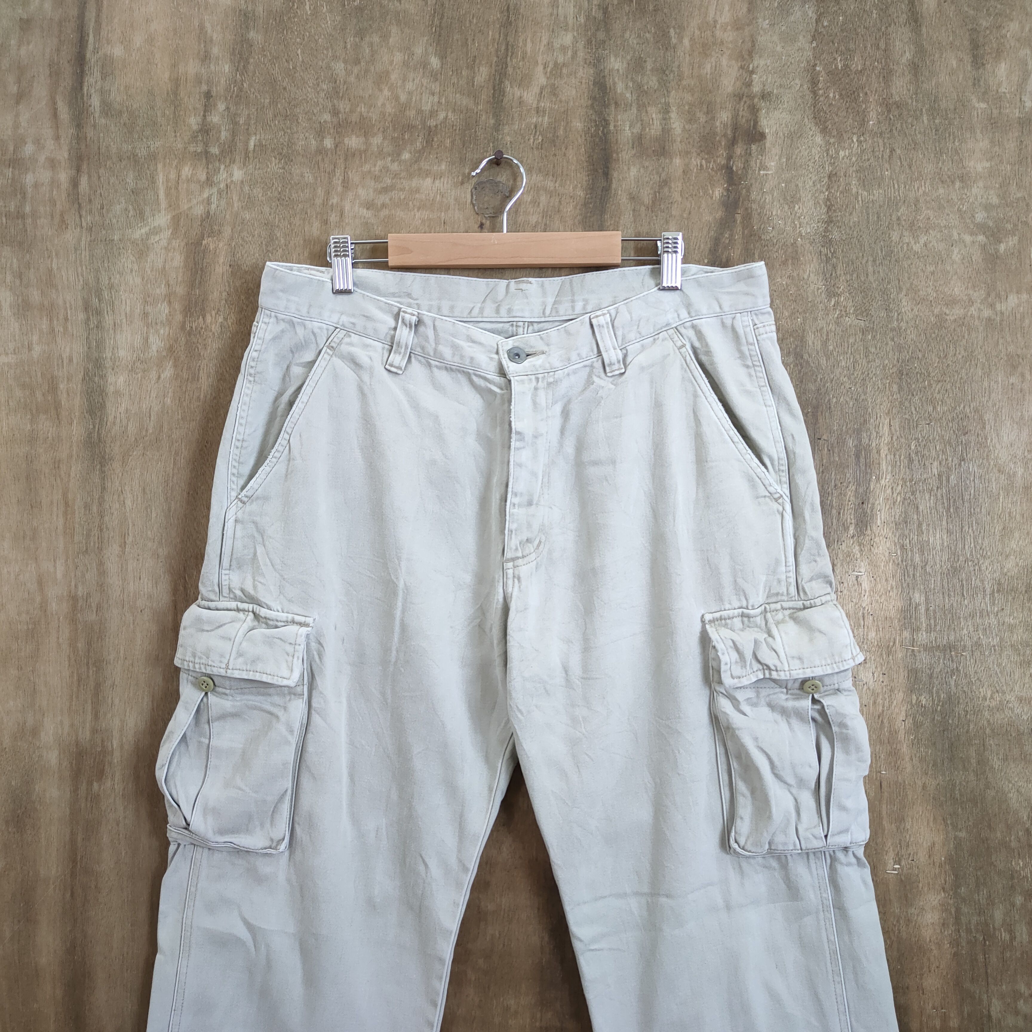 Japanese Brand × White's Boots JAPANESE BRAND BAGGY CARGO PANTS Size US 34 / EU 50 - 2 Thumbnail