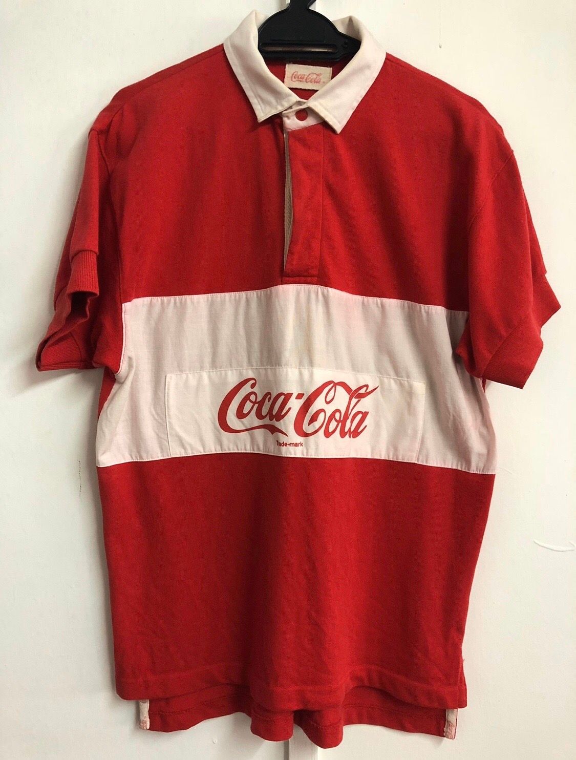 Vintage Rare 90s Vintage COCA COLA Red White Polo Shirt Size US M / EU 48-50 / 2 - 1 Preview