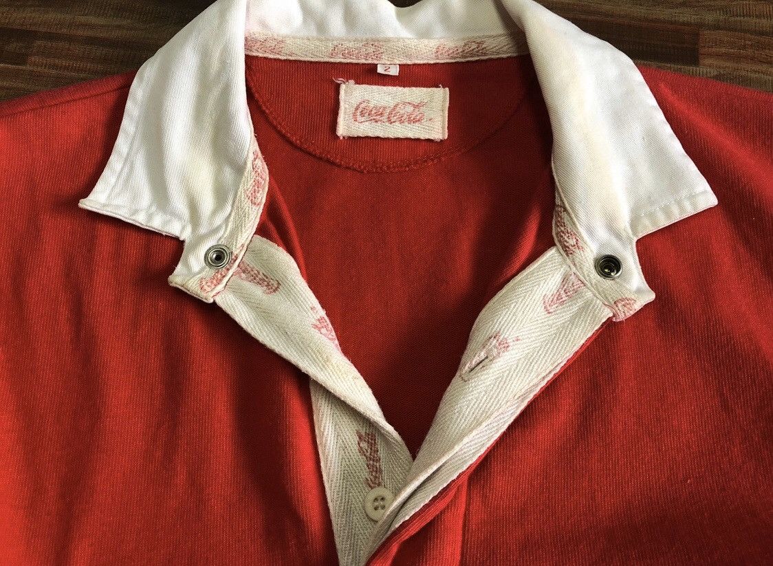 Vintage Rare 90s Vintage COCA COLA Red White Polo Shirt Size US M / EU 48-50 / 2 - 3 Thumbnail