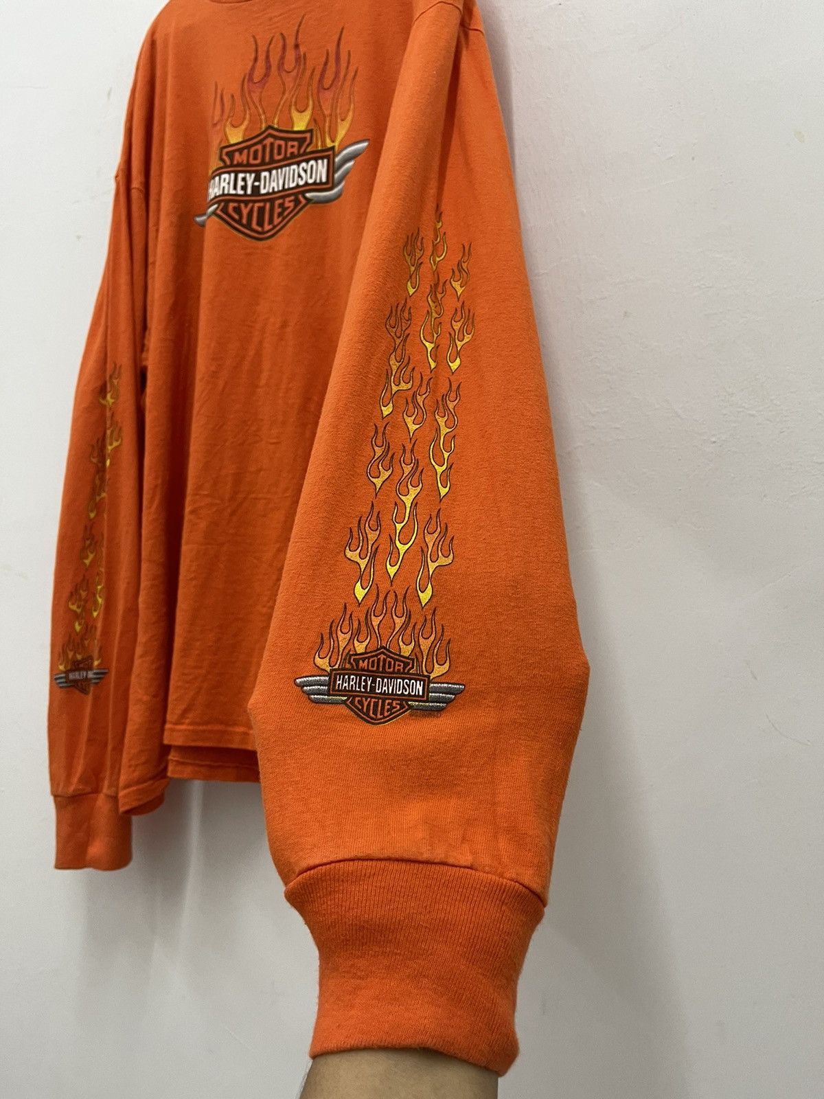 Harley Davidson Vintage HARLEY DAVIDSON Motorcycles Flame All Over Shirt Size US XXL / EU 58 / 5 - 4 Thumbnail