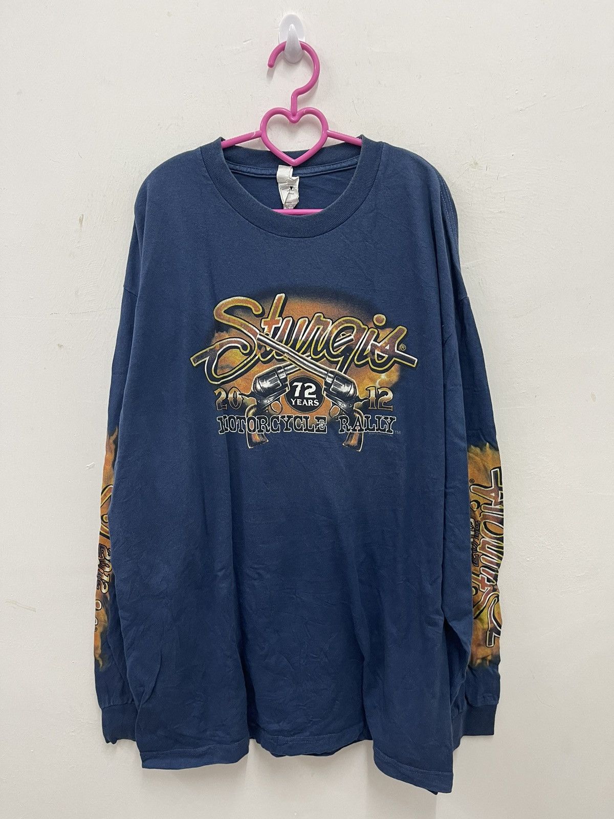 Vintage Rare STURGIS Motorcycle Rally 72 Years Shirt Size US XL / EU 56 / 4 - 3 Thumbnail