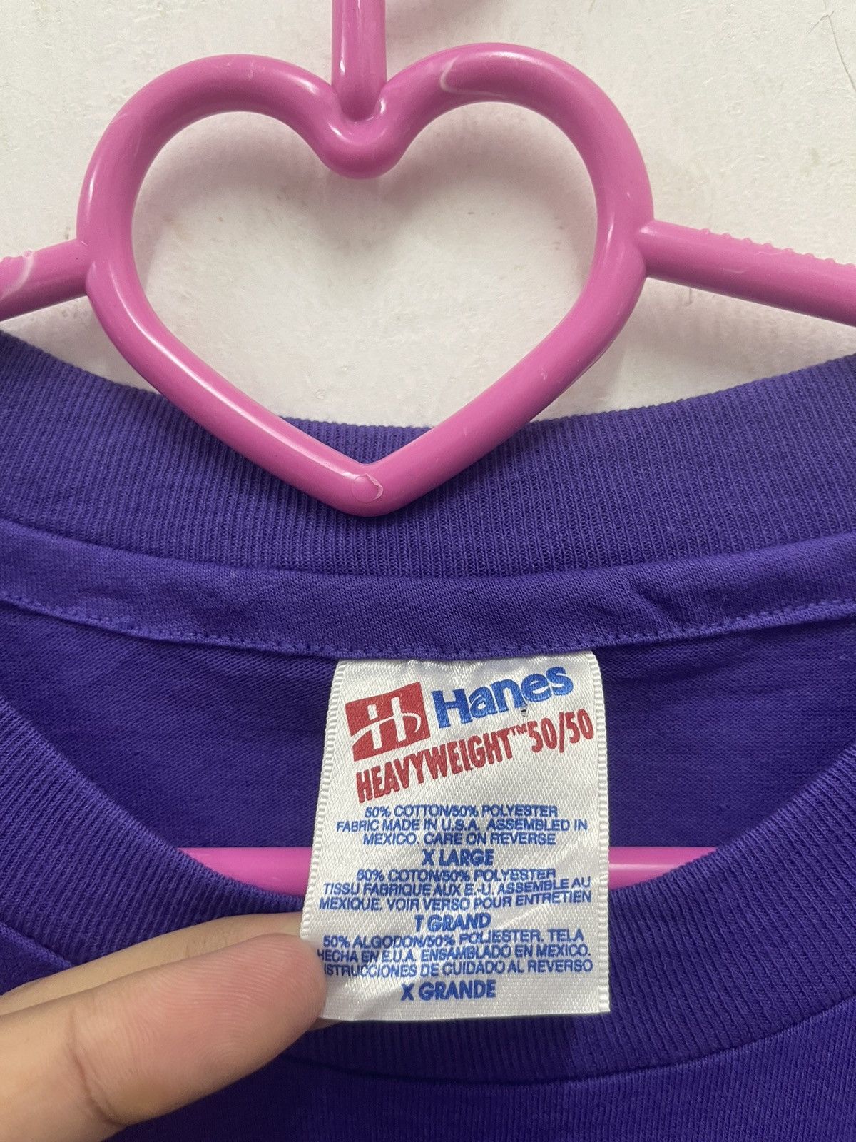 Vintage Rare 90s Vintage Graphic Wording Art Hanes Thrashed Tee Size US XL / EU 56 / 4 - 4 Thumbnail