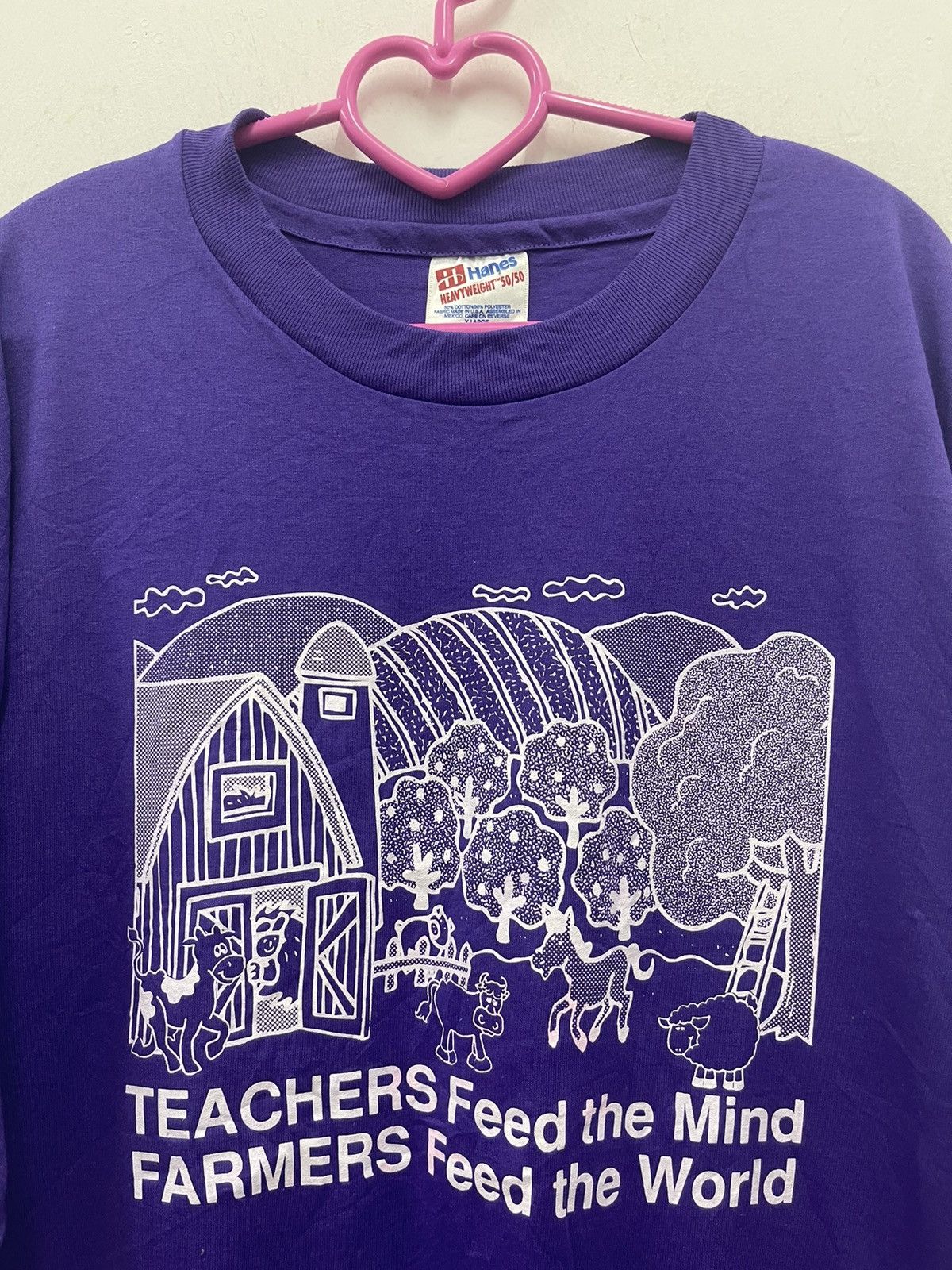Vintage Rare 90s Vintage Graphic Wording Art Hanes Thrashed Tee Size US XL / EU 56 / 4 - 2 Thumbnail