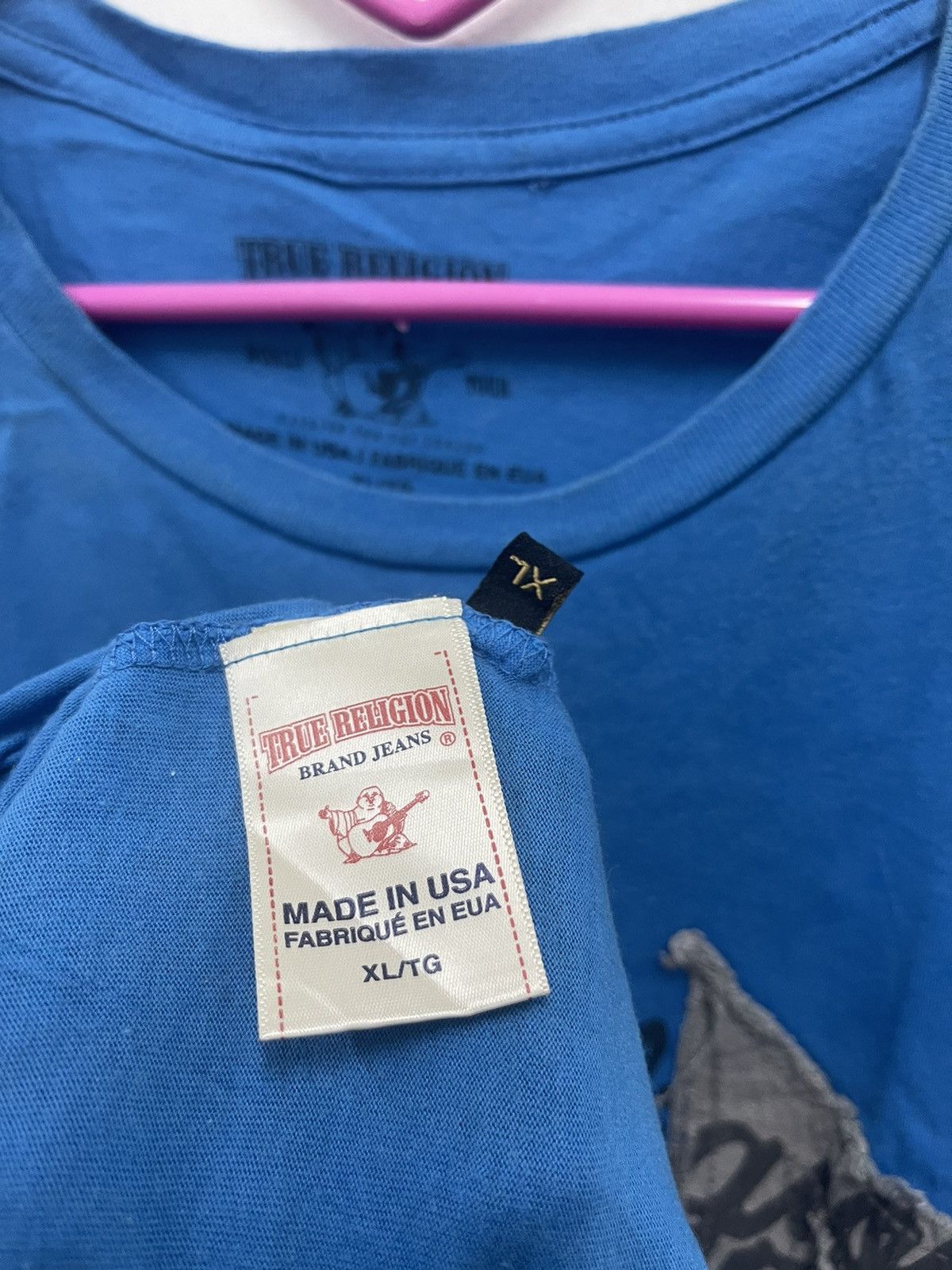 True Religion Rare TRUE RELIGION Spell Out Big Logo Shirt Size US XL / EU 56 / 4 - 3 Thumbnail
