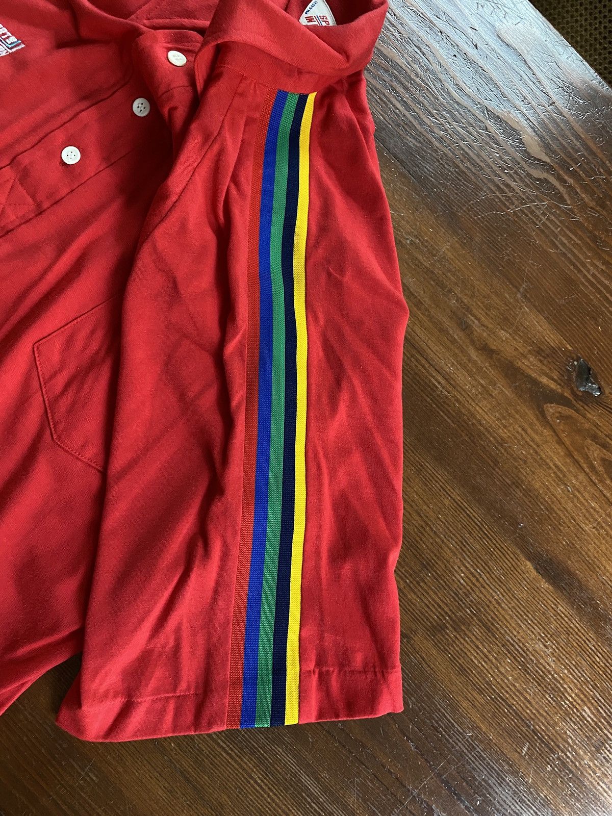 Retrofit Vintage 60’s Sports in Motion Arm Stripe Single Stitch Polo Size US L / EU 52-54 / 3 - 11 Thumbnail