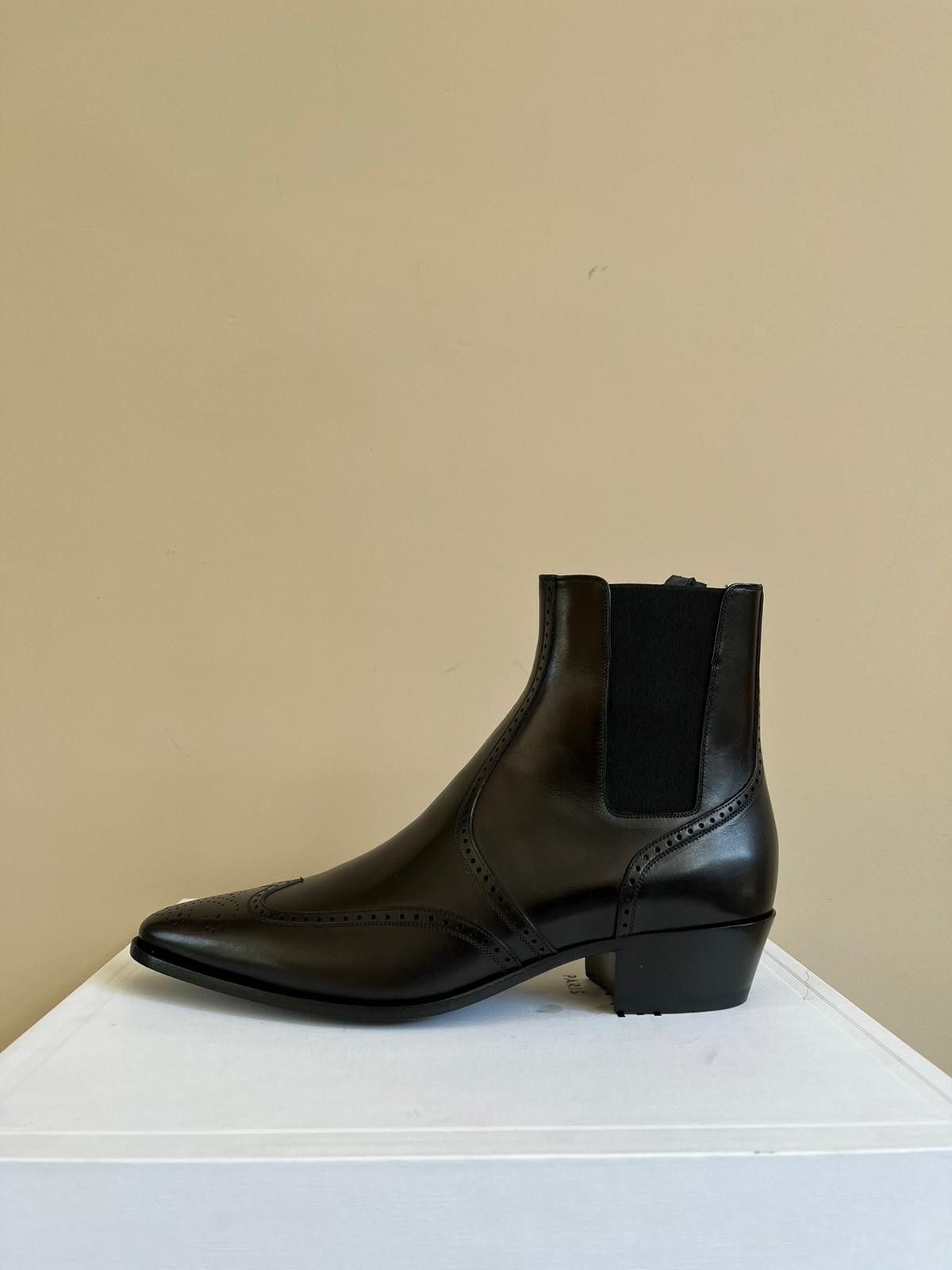 image of Celine Perforated Chelsea Boots In Black Color, Men's (Size 7)