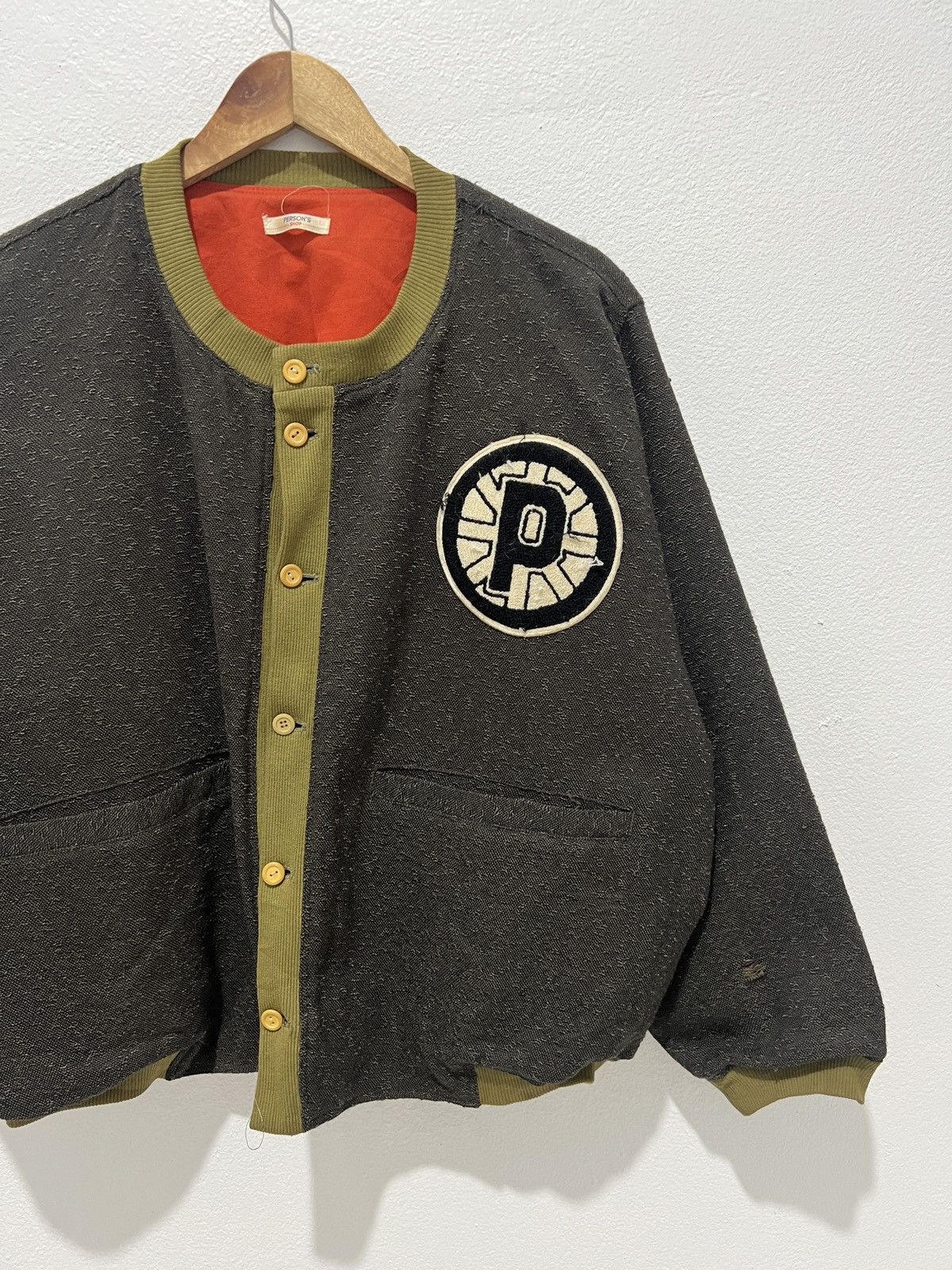 Japanese Brand × PERSON'S × Vintage 🔥 Person's Wool Big Logo Varsity Jacket Size US L / EU 52-54 / 3 - 2 Thumbnail