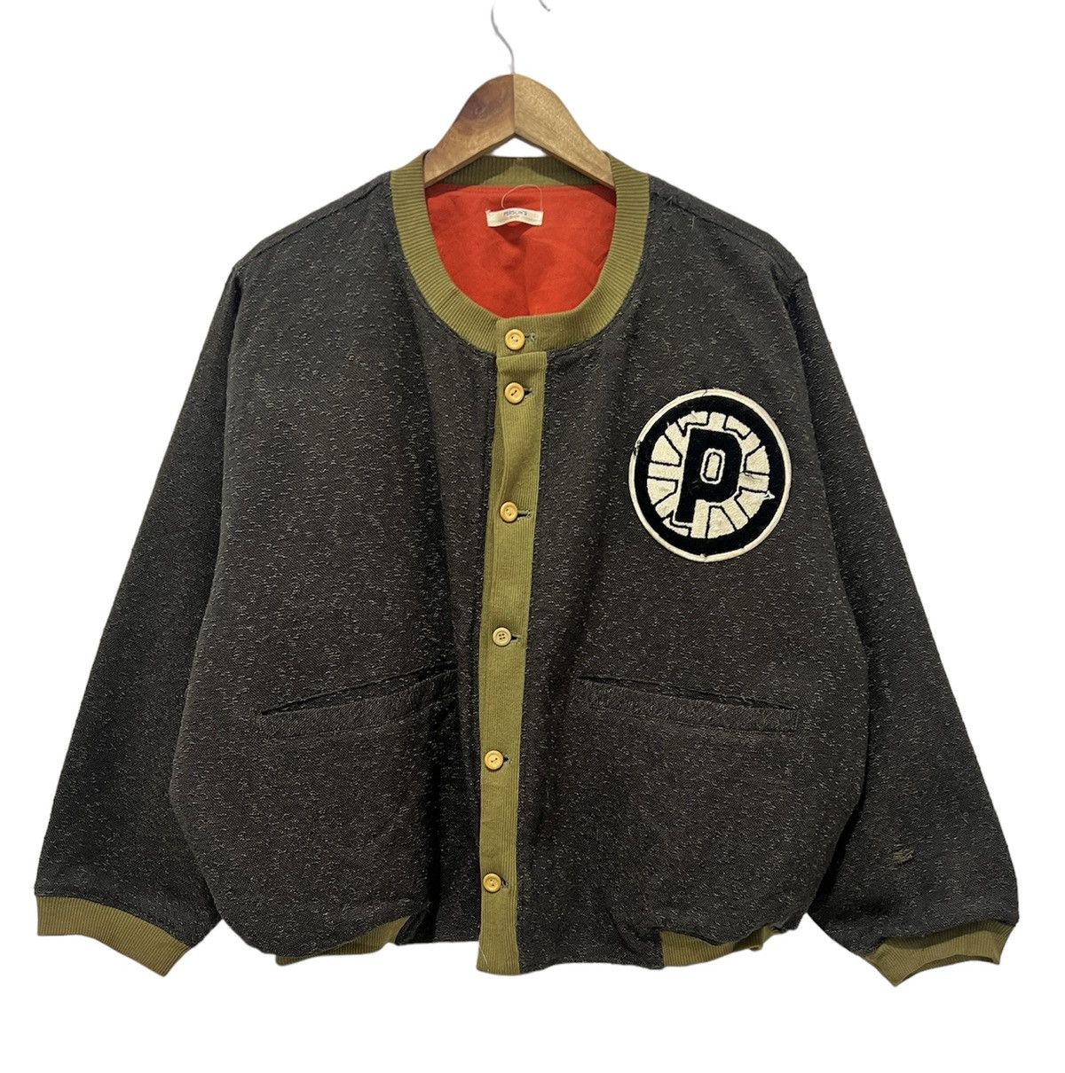 Japanese Brand × PERSON'S × Vintage 🔥 Person's Wool Big Logo Varsity Jacket Size US L / EU 52-54 / 3 - 1 Thumbnail