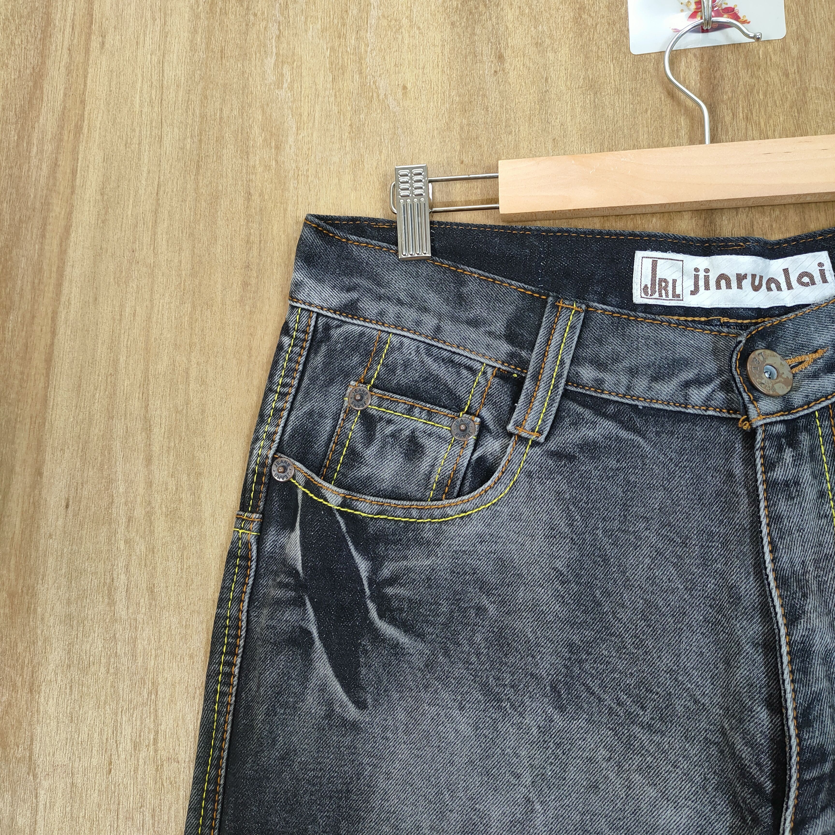 Japanese Brand VINTAGE JINRUNLAI FADED CARGO PANTS DOUBLE KNEE Size US 34 / EU 50 - 9 Thumbnail