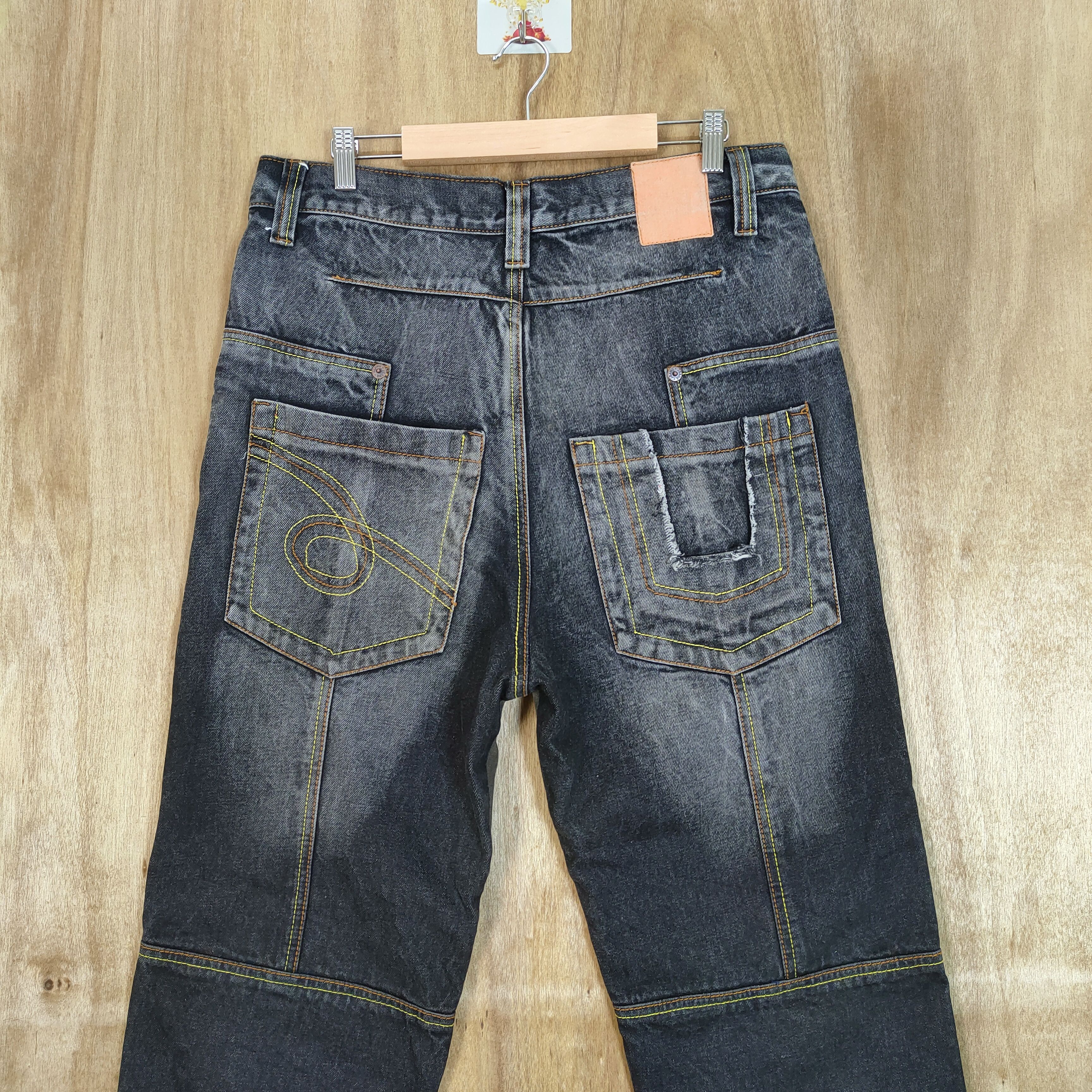 Japanese Brand VINTAGE JINRUNLAI FADED CARGO PANTS DOUBLE KNEE Size US 34 / EU 50 - 5 Thumbnail