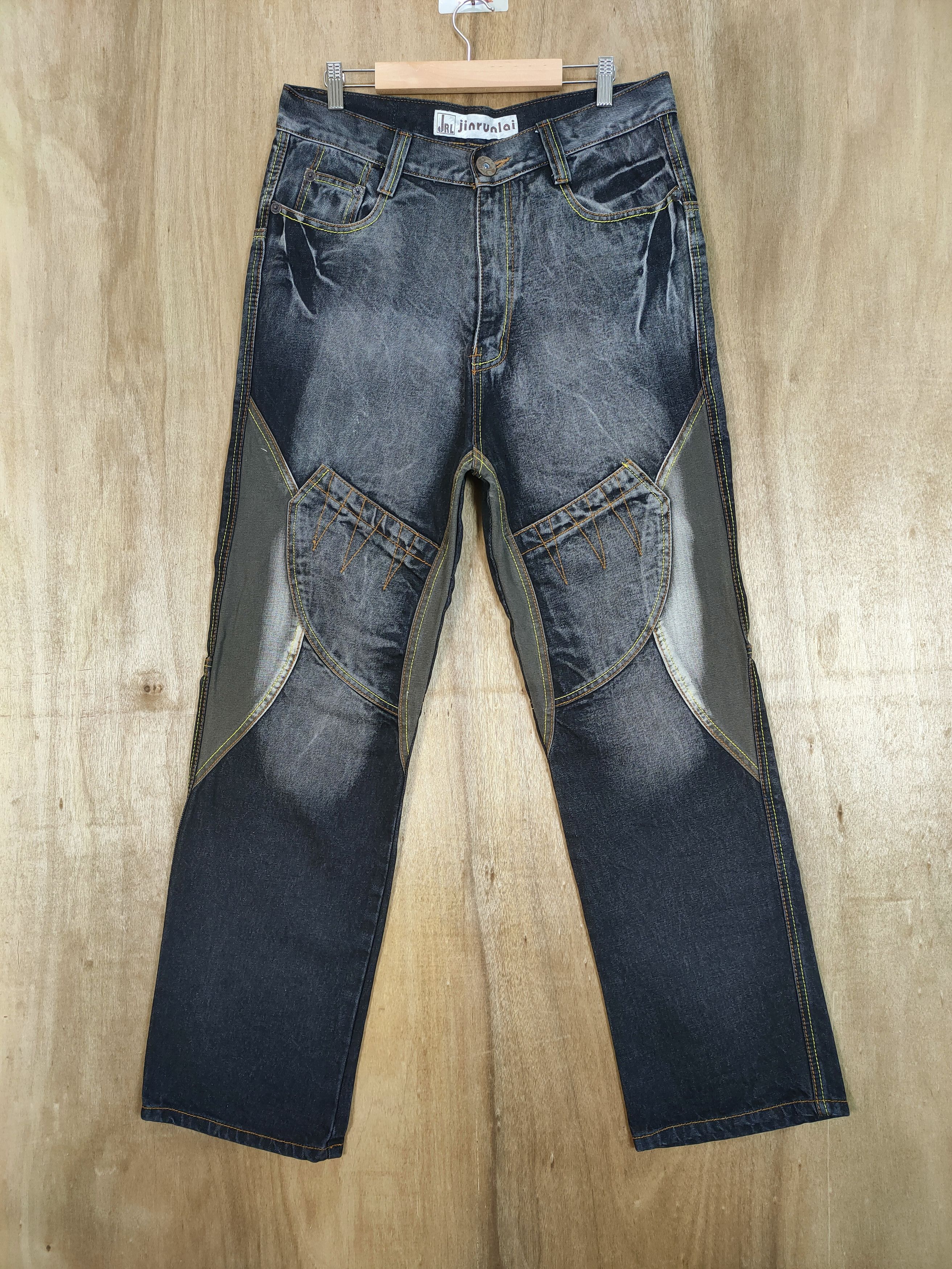 Japanese Brand VINTAGE JINRUNLAI FADED CARGO PANTS DOUBLE KNEE Size US 34 / EU 50 - 1 Thumbnail