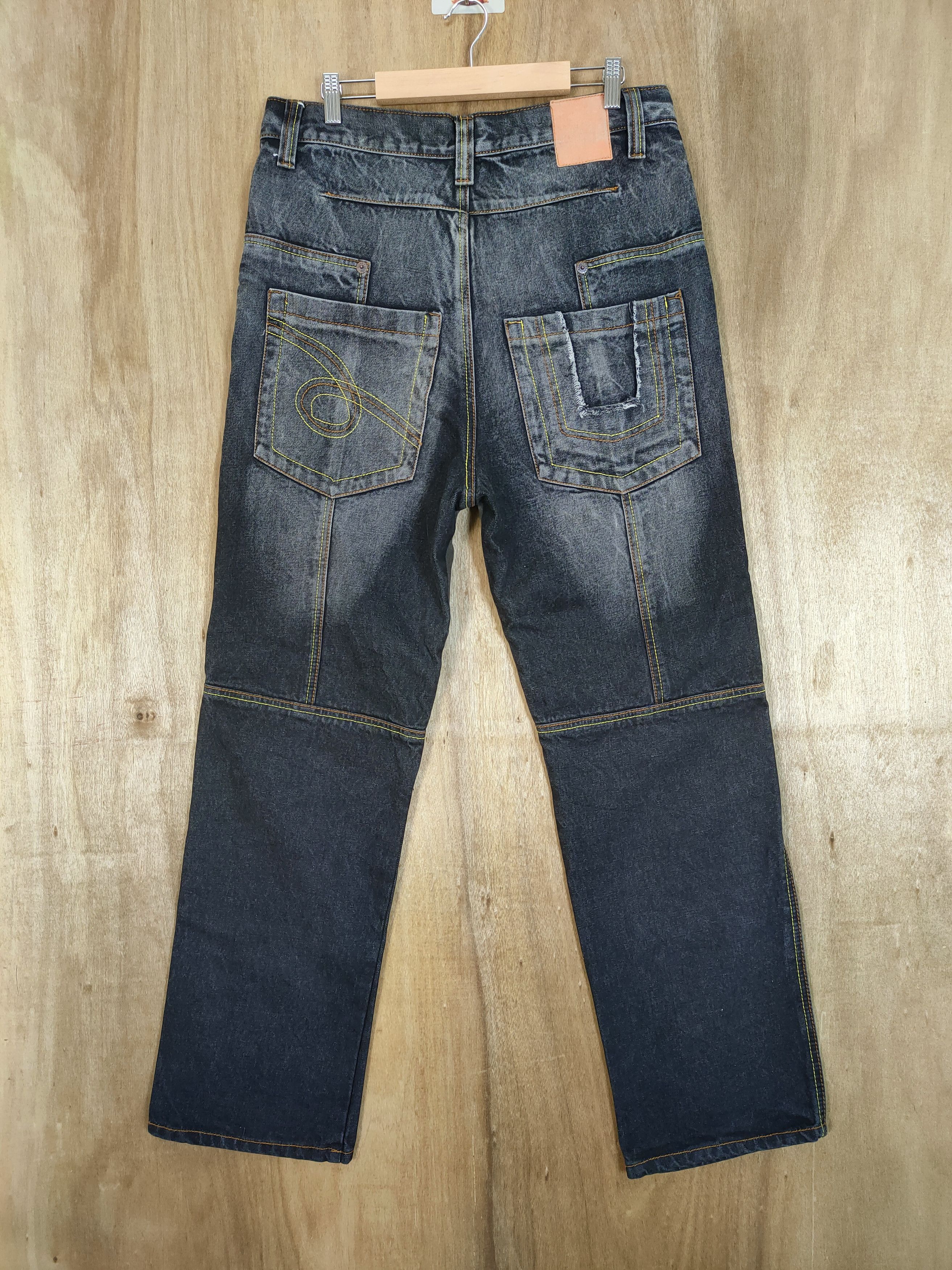 Japanese Brand VINTAGE JINRUNLAI FADED CARGO PANTS DOUBLE KNEE Size US 34 / EU 50 - 4 Thumbnail
