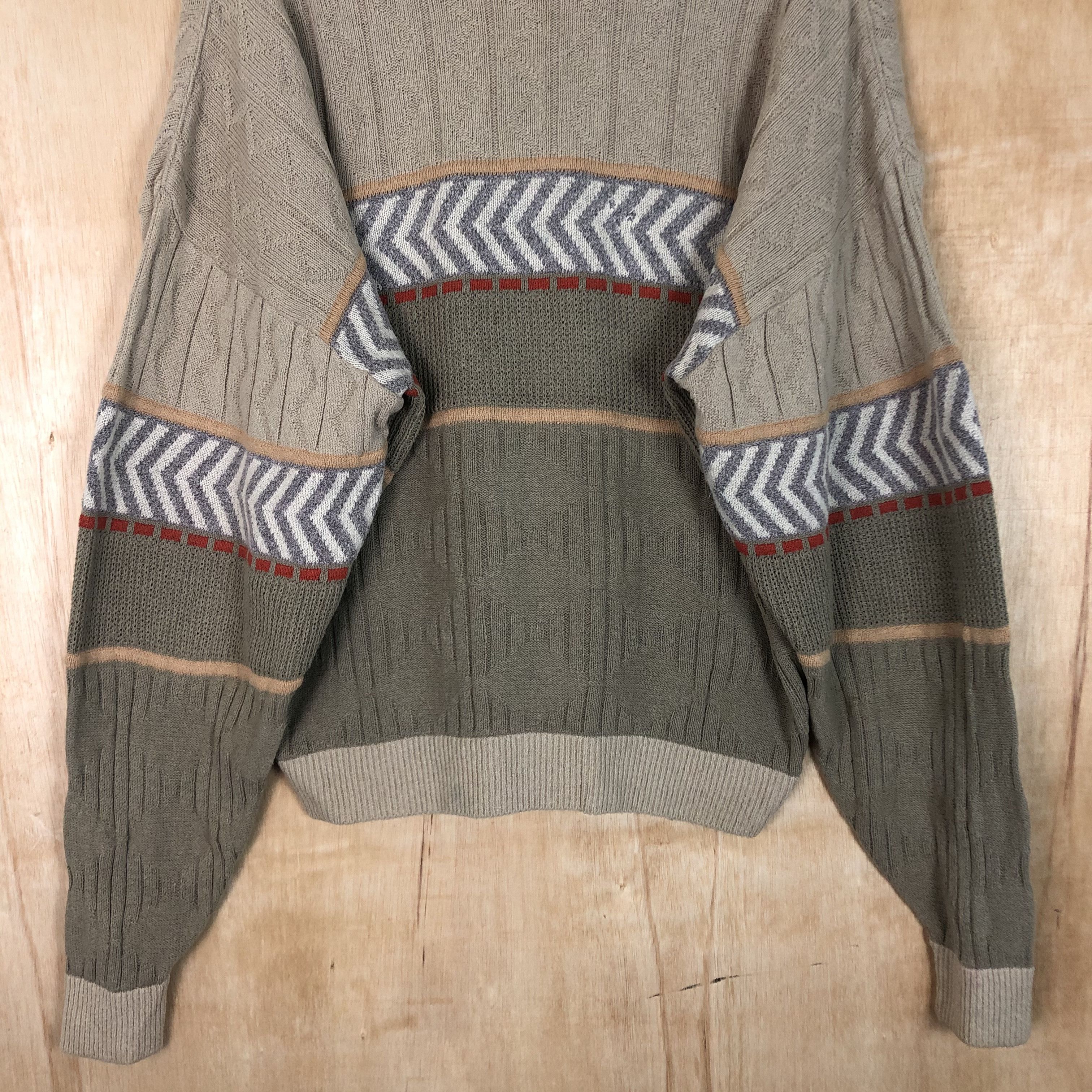 Vintage DLL Destinare Uomo navajo art brown Knitwear #c036DL Size US L / EU 52-54 / 3 - 12 Thumbnail