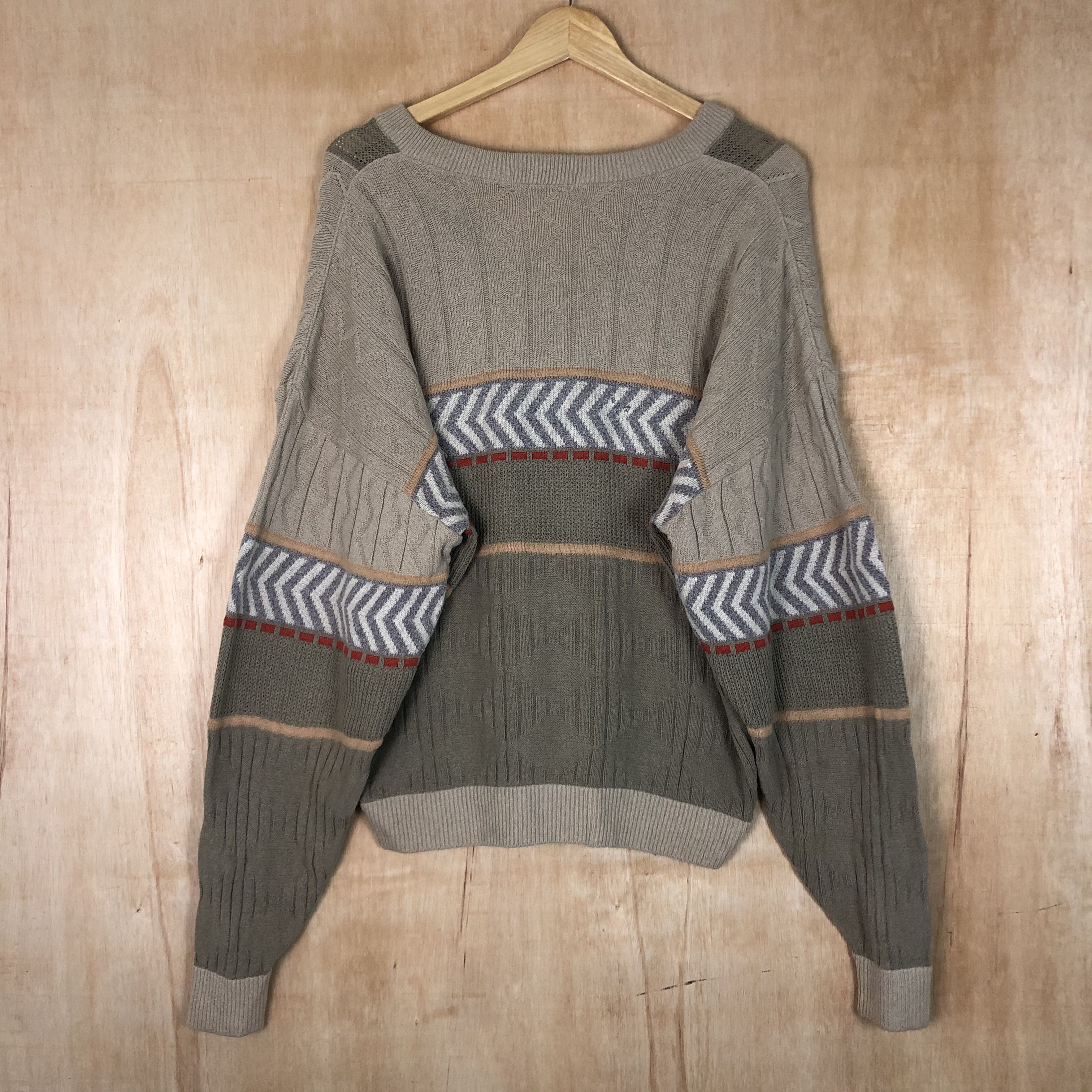 Vintage DLL Destinare Uomo navajo art brown Knitwear #c036DL Size US L / EU 52-54 / 3 - 10 Thumbnail