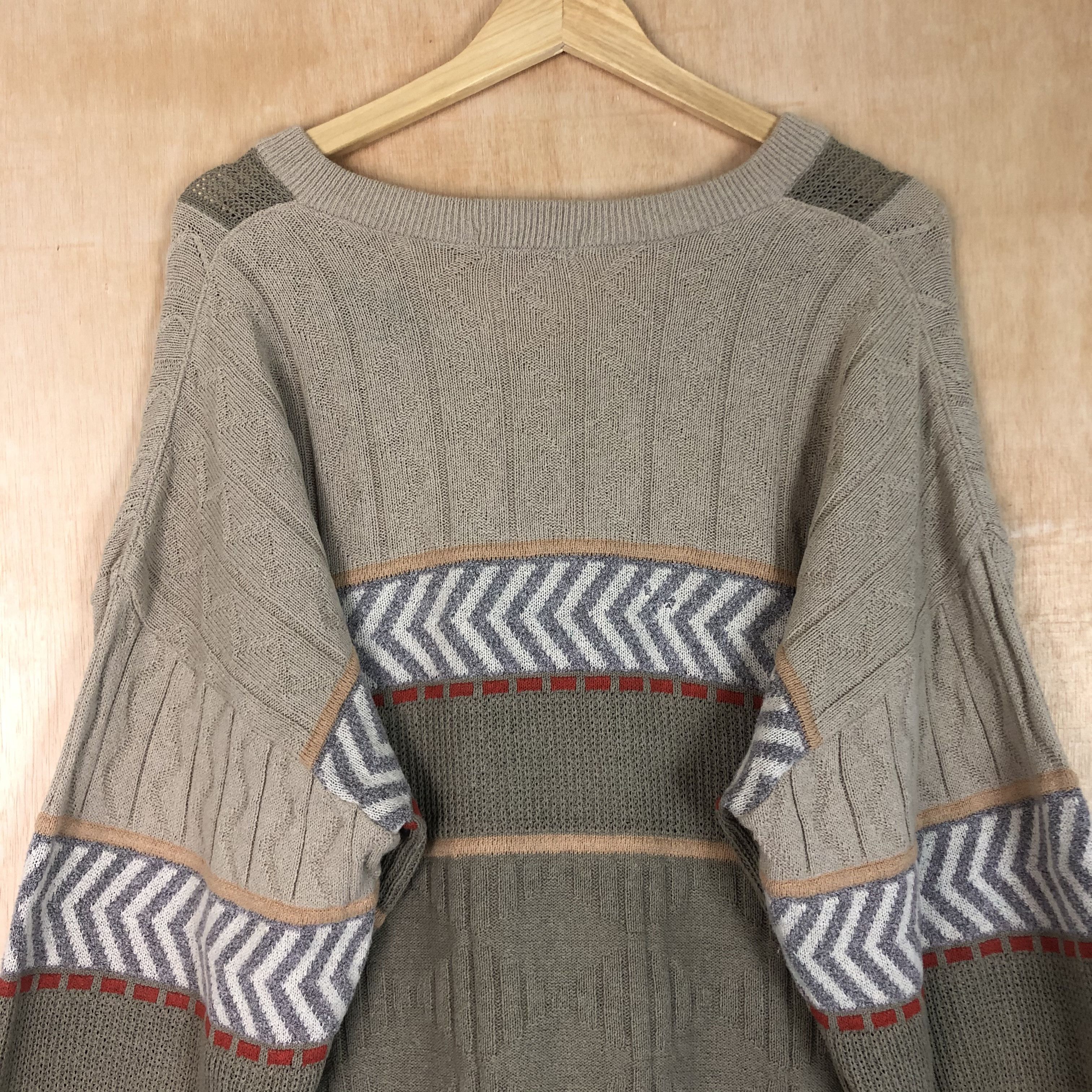 Vintage DLL Destinare Uomo navajo art brown Knitwear #c036DL Size US L / EU 52-54 / 3 - 11 Thumbnail