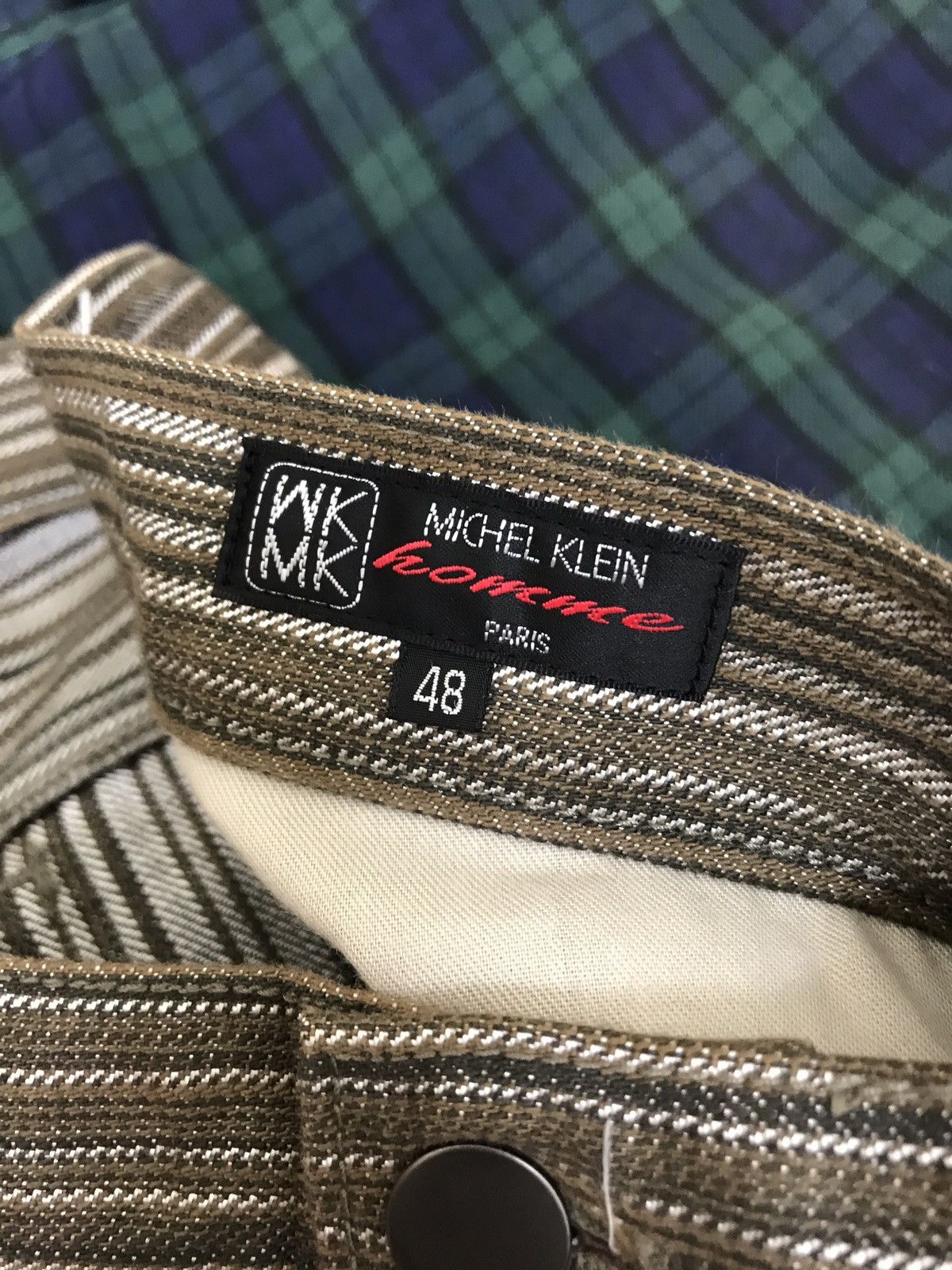 Japanese Brand Made in Japan MK Michel Klein Striped Denim Pant Size US 32 / EU 48 - 6 Thumbnail