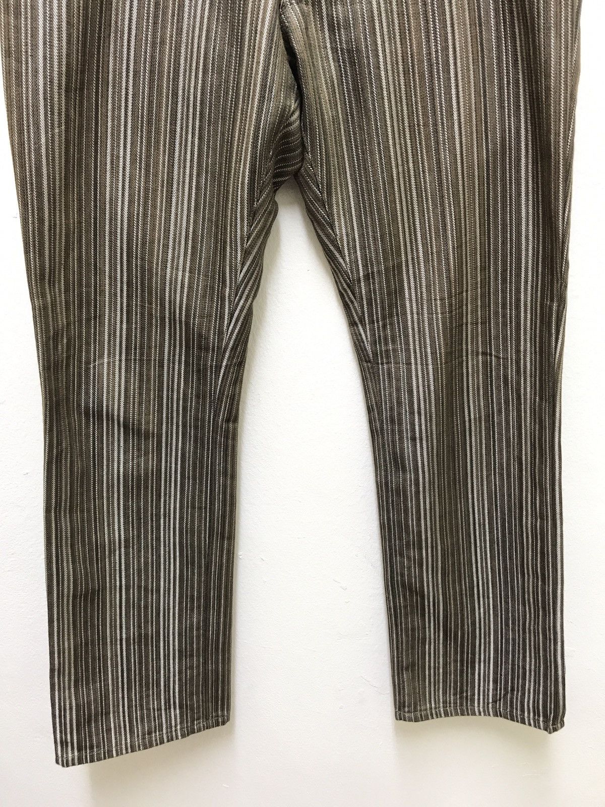 Japanese Brand Made in Japan MK Michel Klein Striped Denim Pant Size US 32 / EU 48 - 3 Thumbnail
