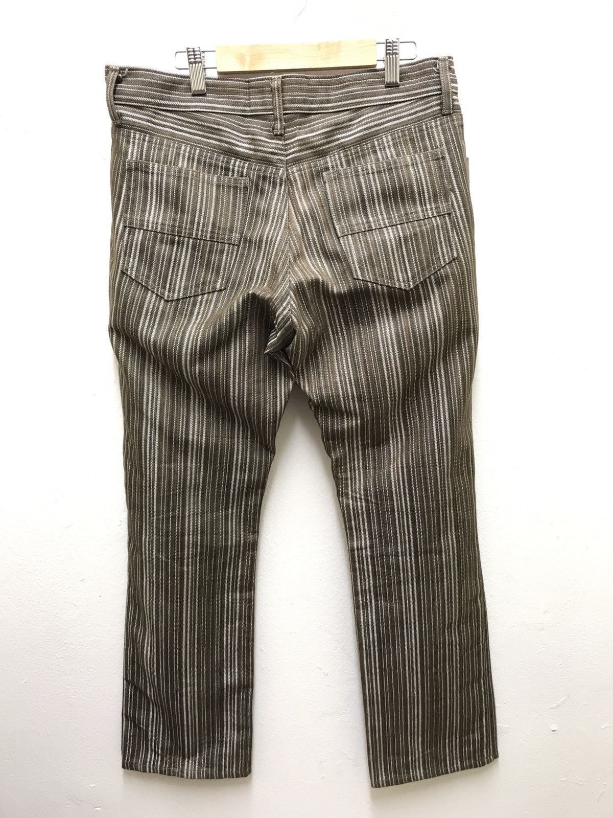 Japanese Brand Made in Japan MK Michel Klein Striped Denim Pant Size US 32 / EU 48 - 4 Thumbnail