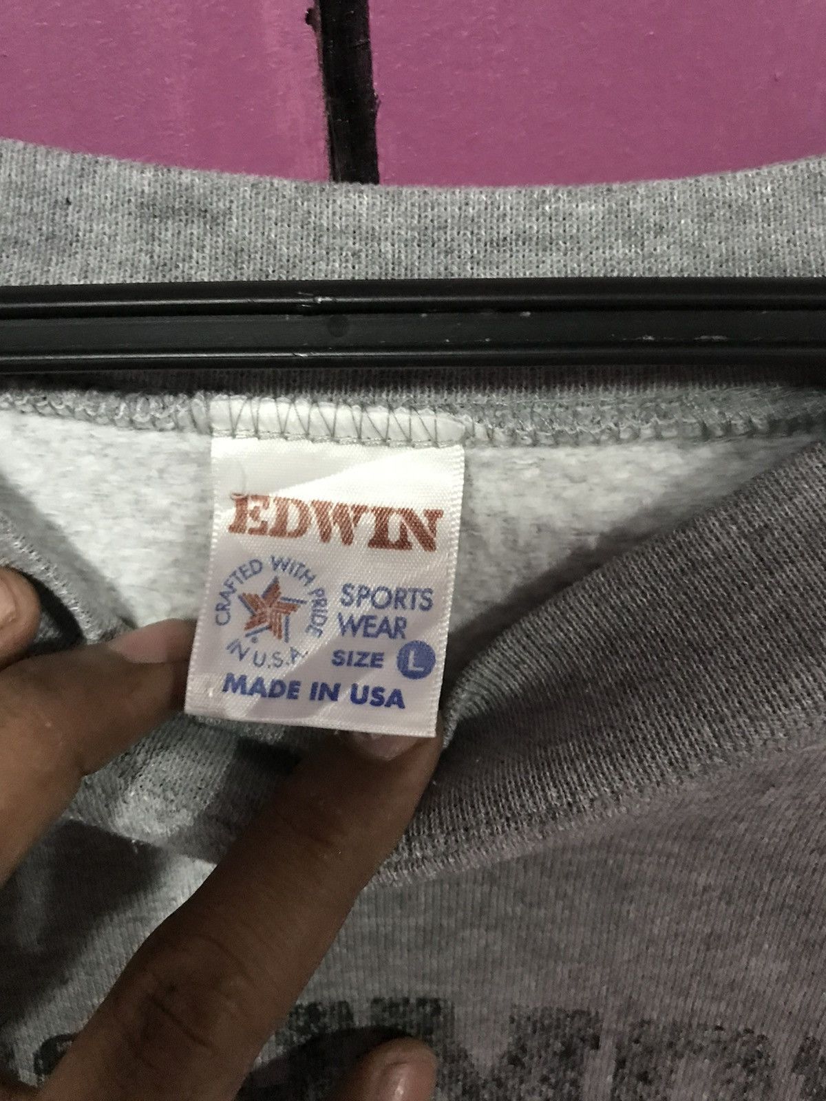Edwin VINTAGE EDWIN GREY SIZE L SWEATSHIRT USA Size US L / EU 52-54 / 3 - 3 Thumbnail