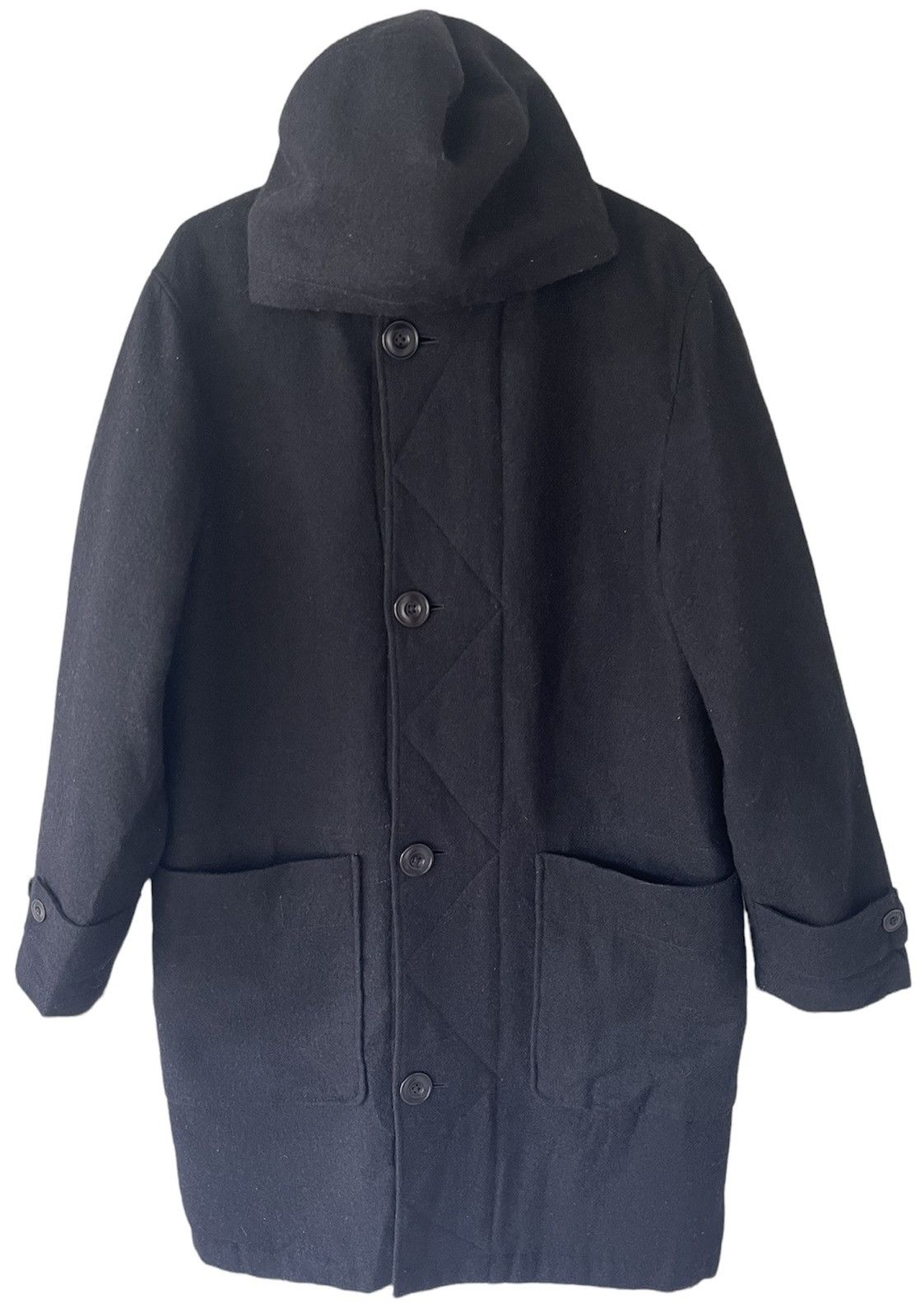 Japanese Brand LEMAIRE LONG JACKET WOOL HOODIES Size US M / EU 48-50 / 2 - 1 Thumbnail