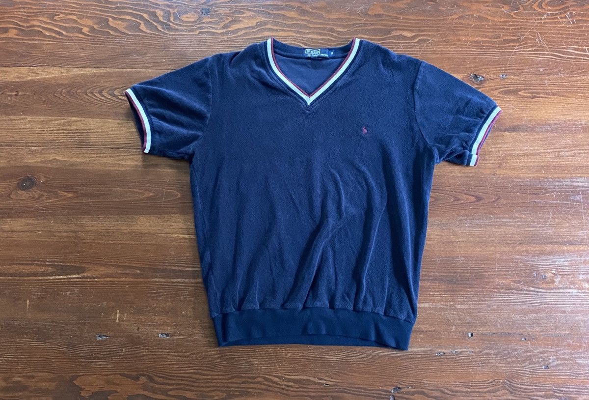 Polo Ralph Lauren Vintage 90’s Polo Ralph Lauren Terrycloth Banded Bottom Tee Size US S / EU 44-46 / 1 - 2 Thumbnail